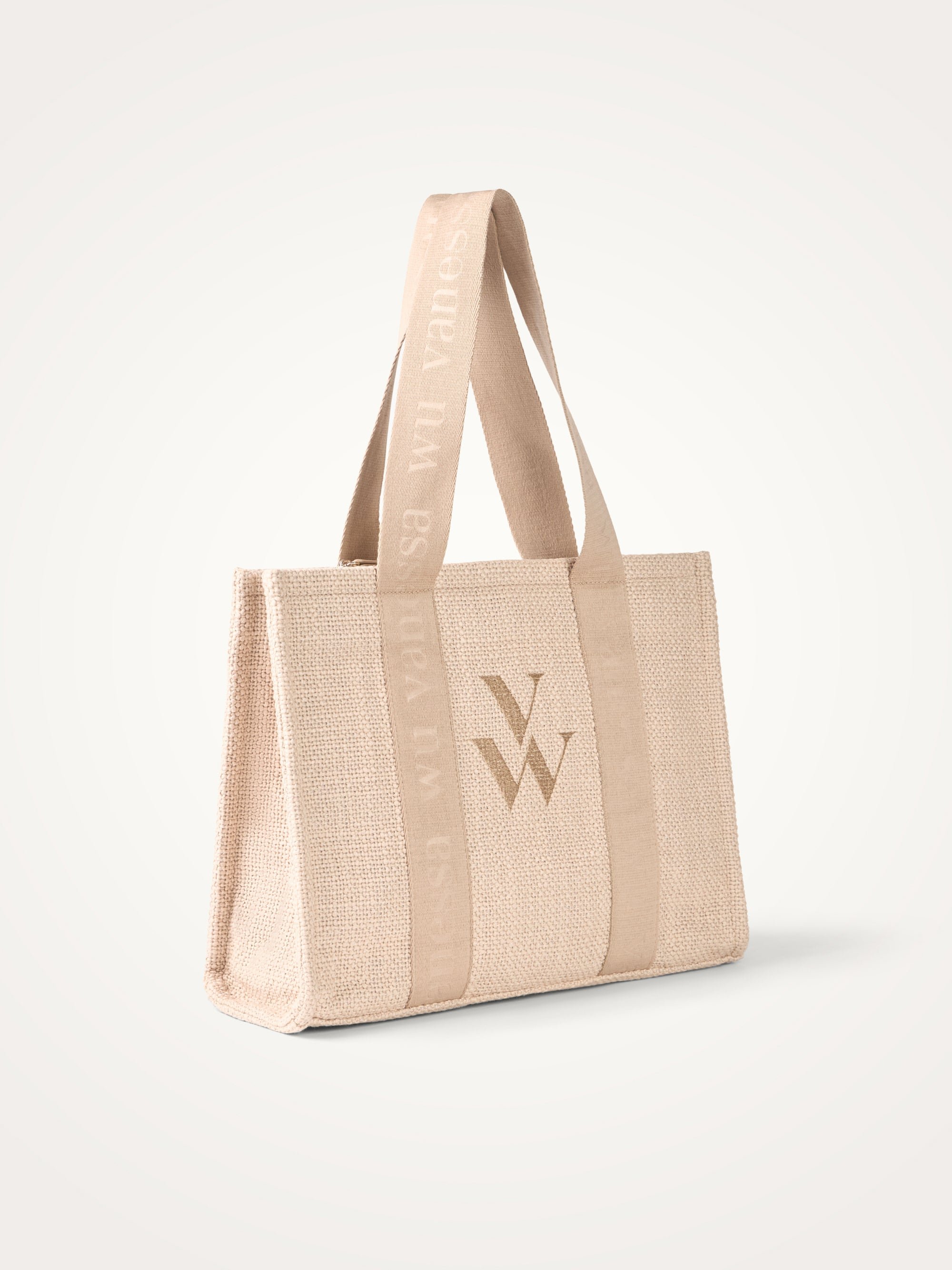 Oversized tote bag with handles VANESSA WU Beige