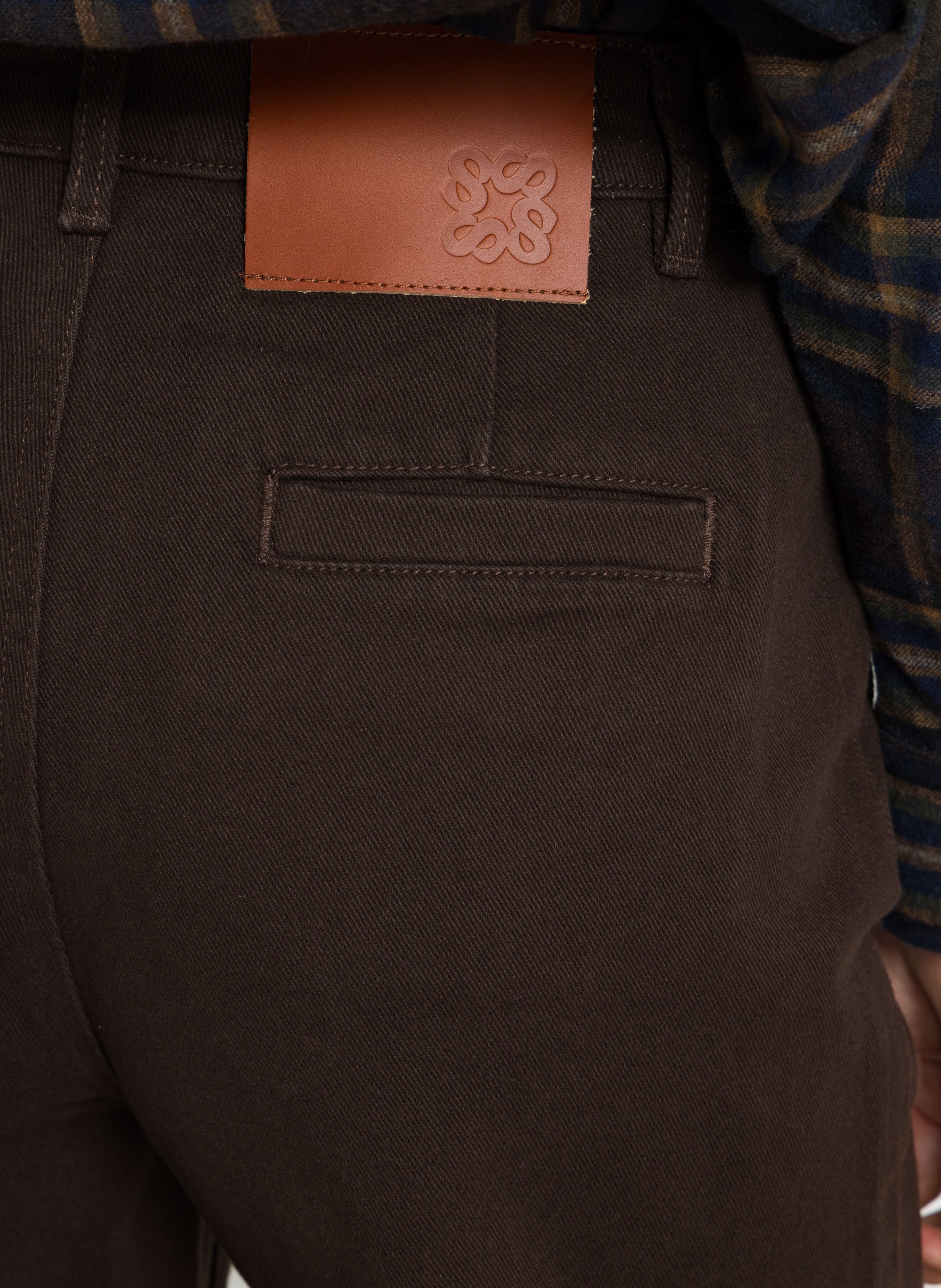 Wide-leg cotton-blend jeans SUNCOO Brown