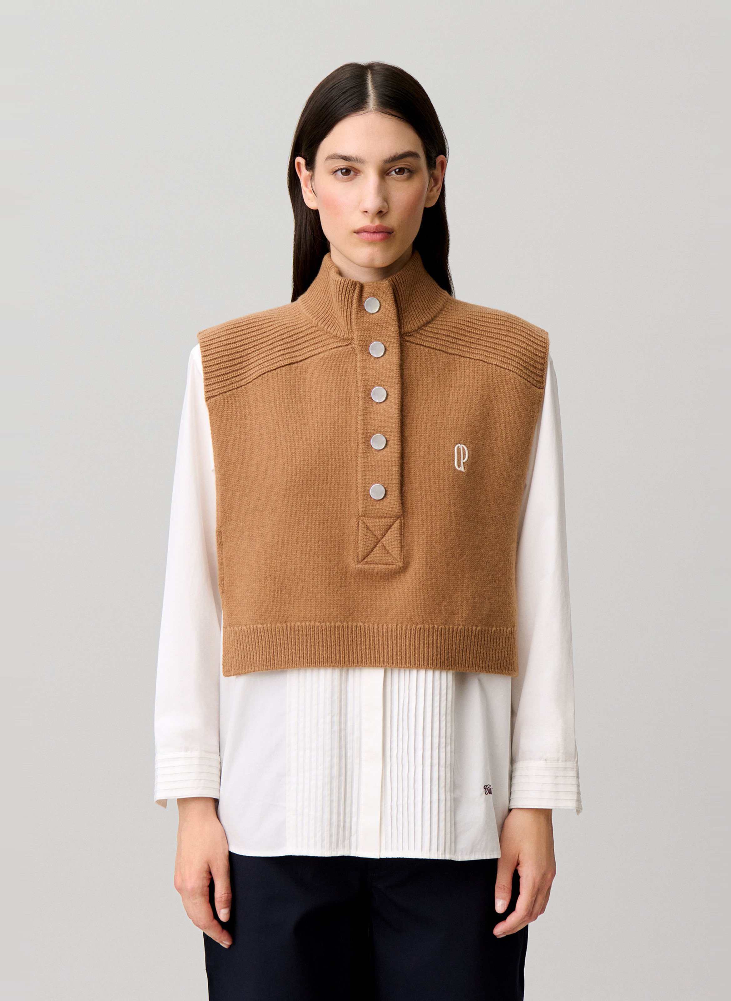 Plastron col montant boutonné en laine CLAUDIE PIERLOT