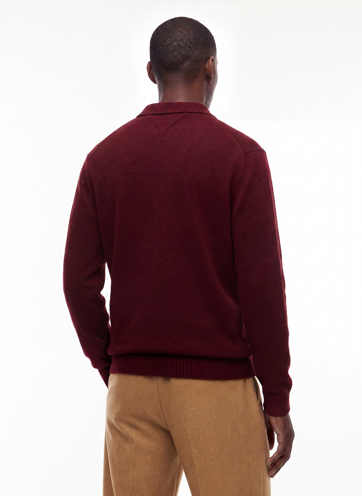 Pull droit en laine TOMMY HILFIGER Violet
