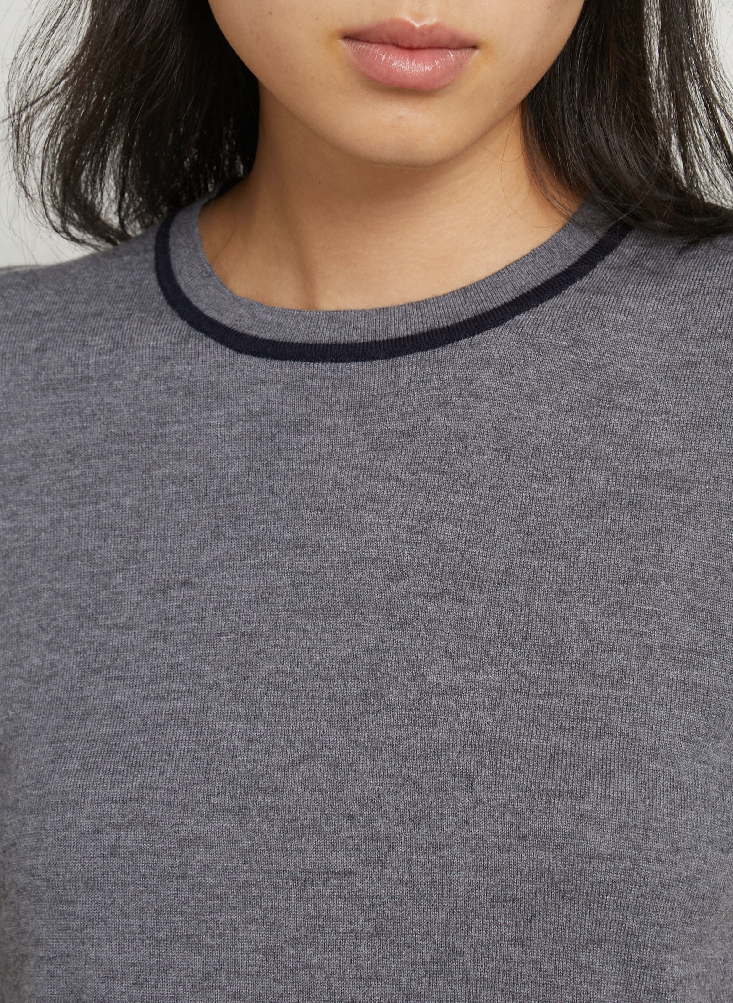 Short-sleeve wool blend sweater NICE THINGS Grey