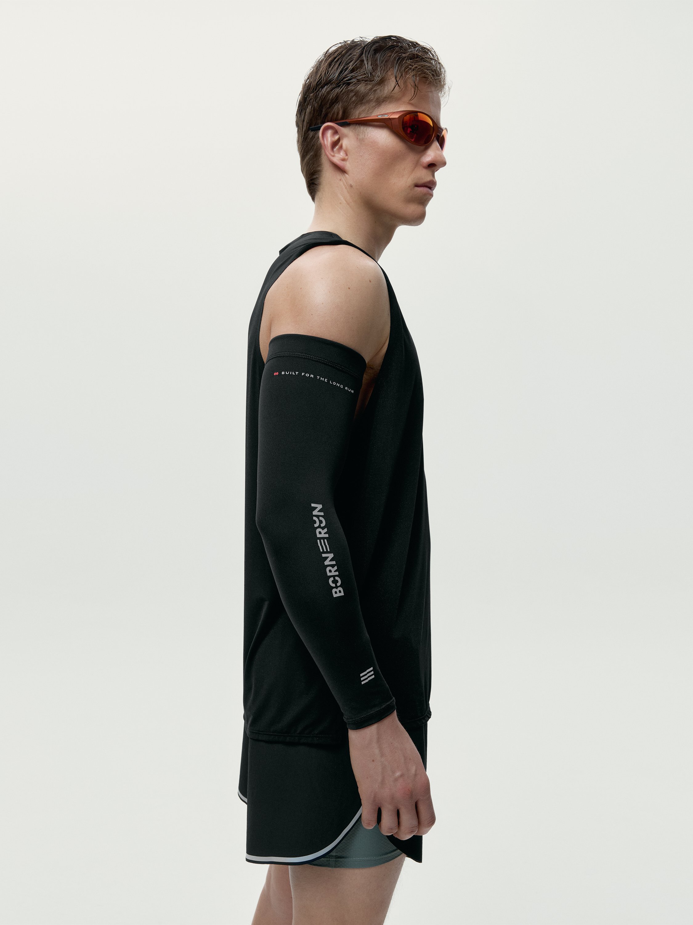 Arm sleeves for running Arm Run elastic fabric with non-slip silicone BORN