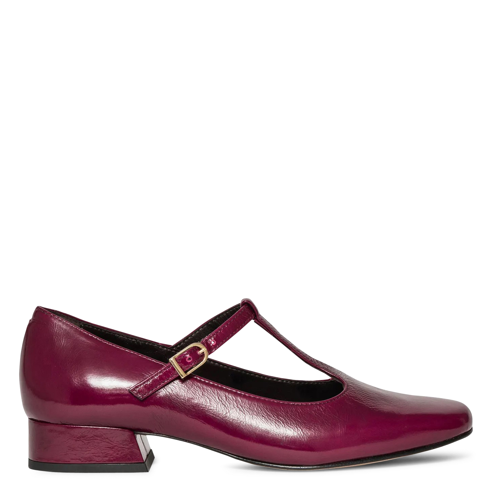 Ballerines à talons en cuir BOCAGE Rouge
