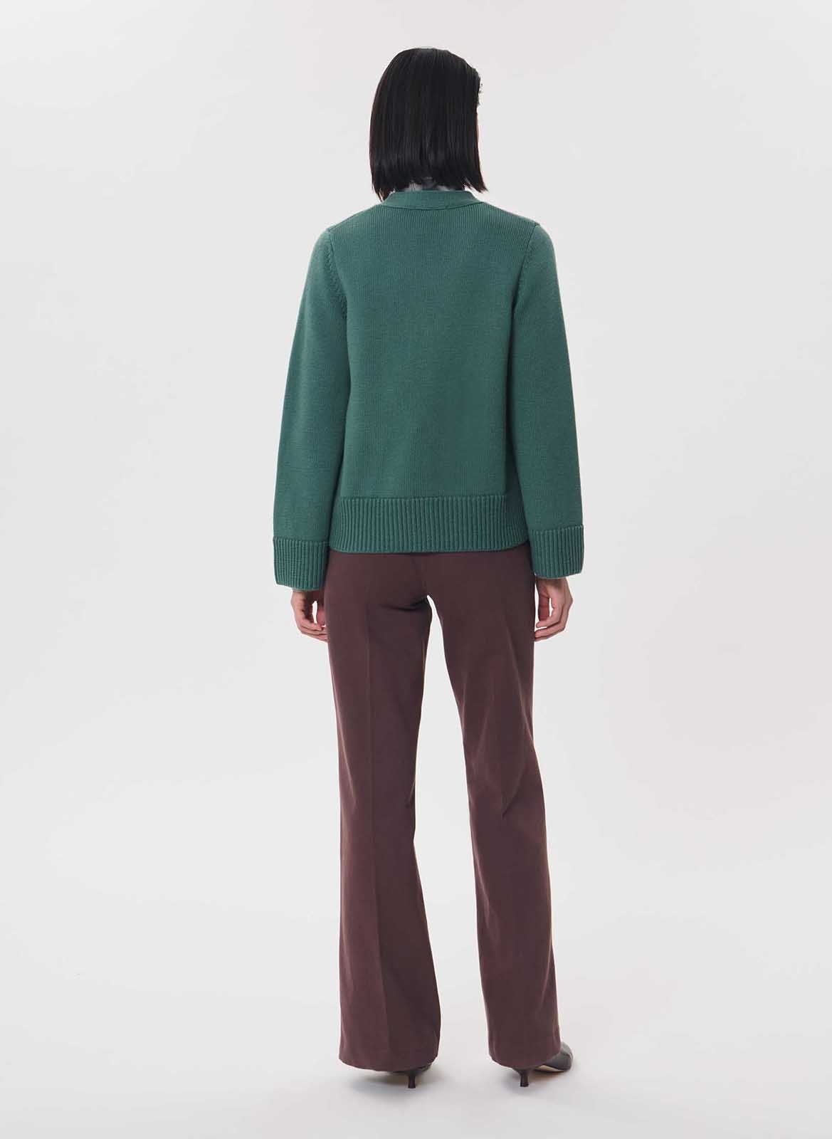 V-neck cardigan | Green TARA JARMON Women