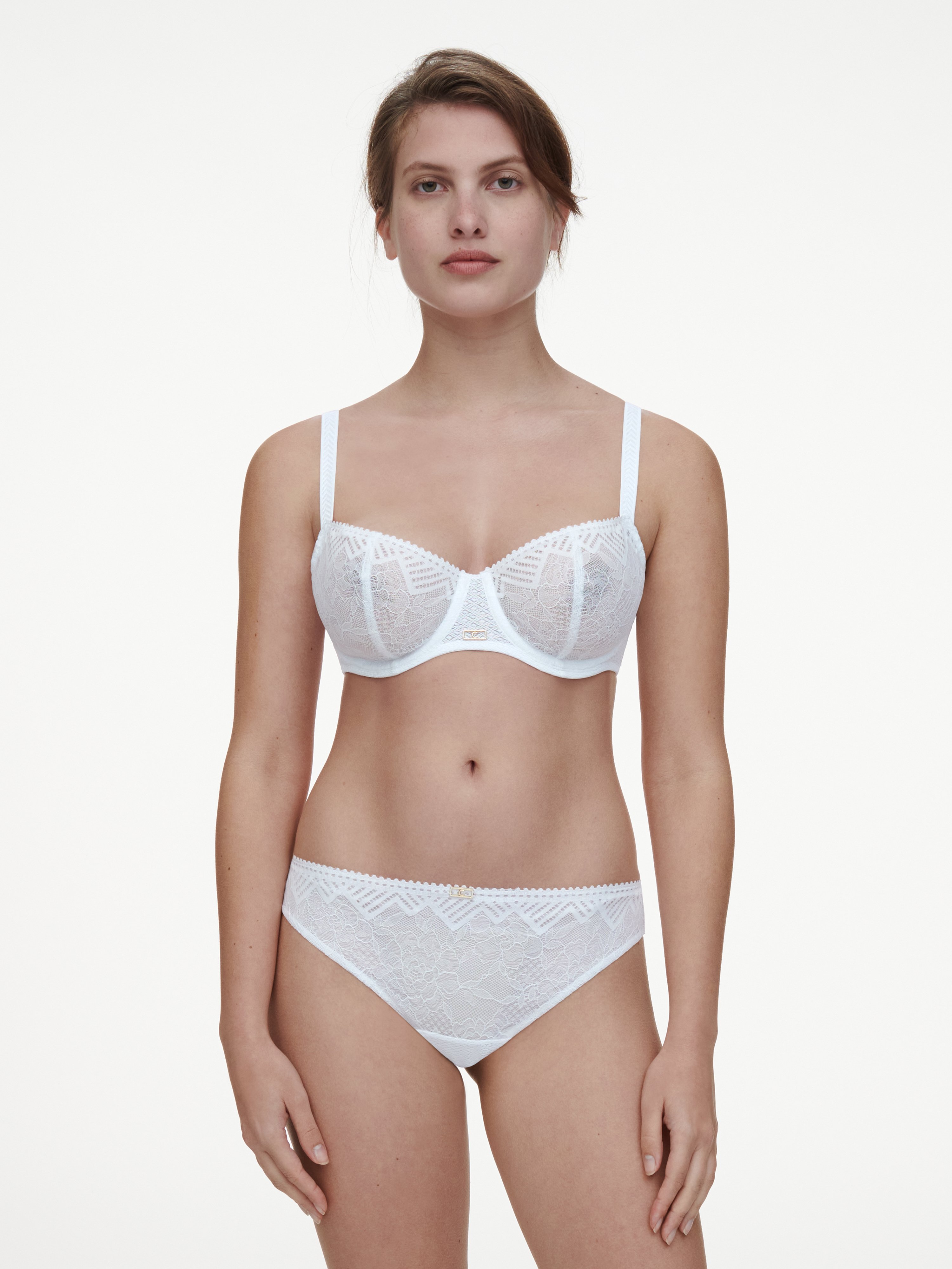 Lace demi-cup bra CHANTELLE White