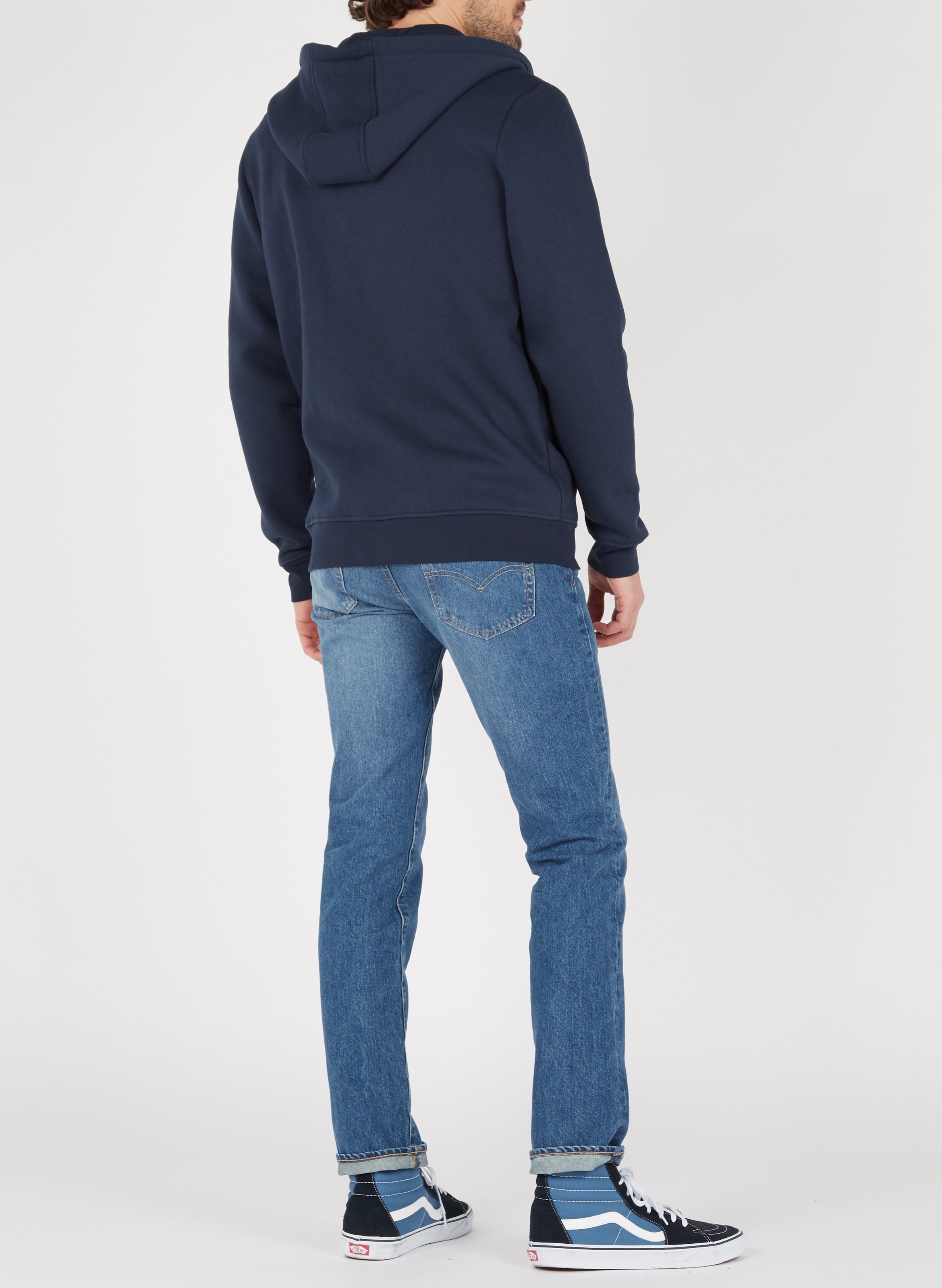 Regular-fit sweater van joggingstof met capuchon FAGUO Blauw