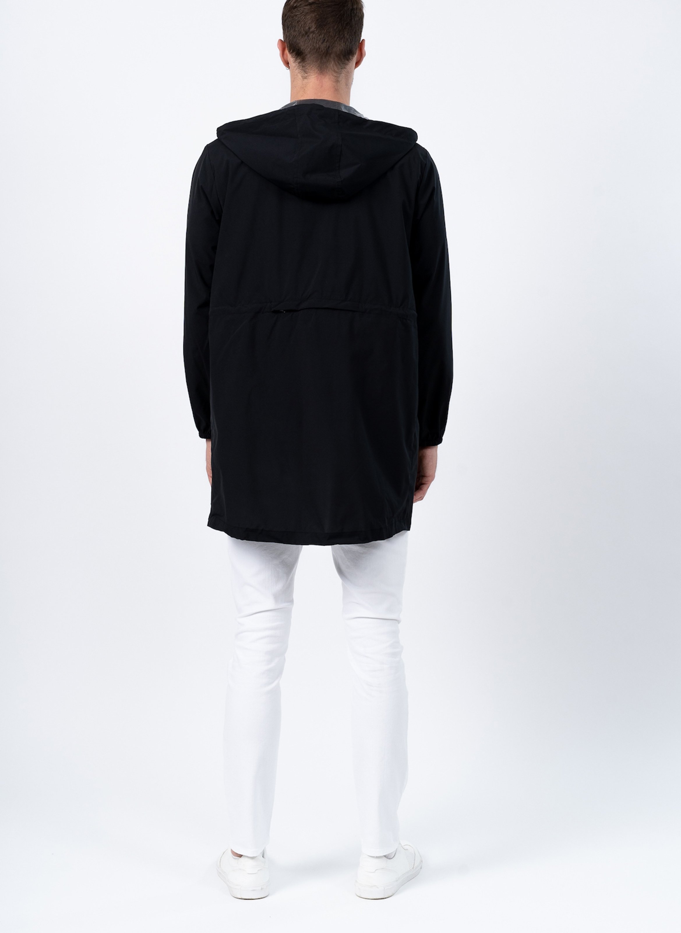 Long convertible hooded raincoat FLOTTE Black