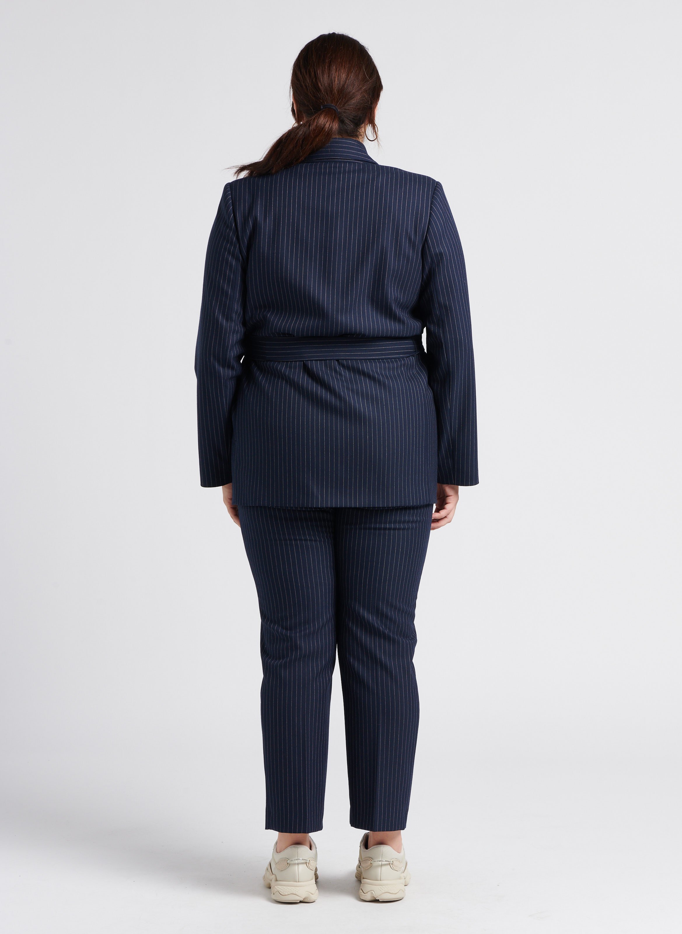Pantalon droit à motif PERSONA by Marina Rinaldi Bleu