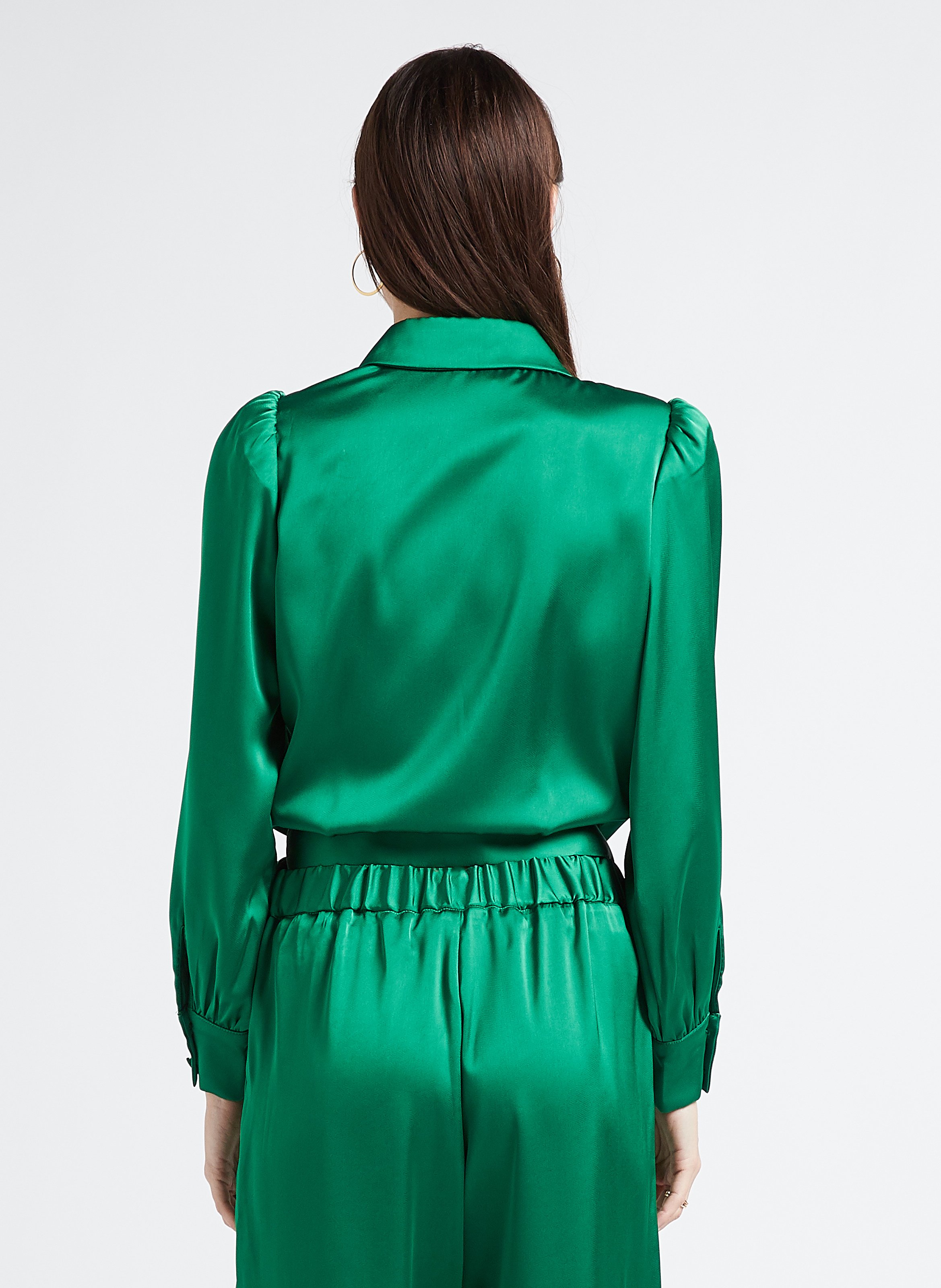 Blouse discount satin vert