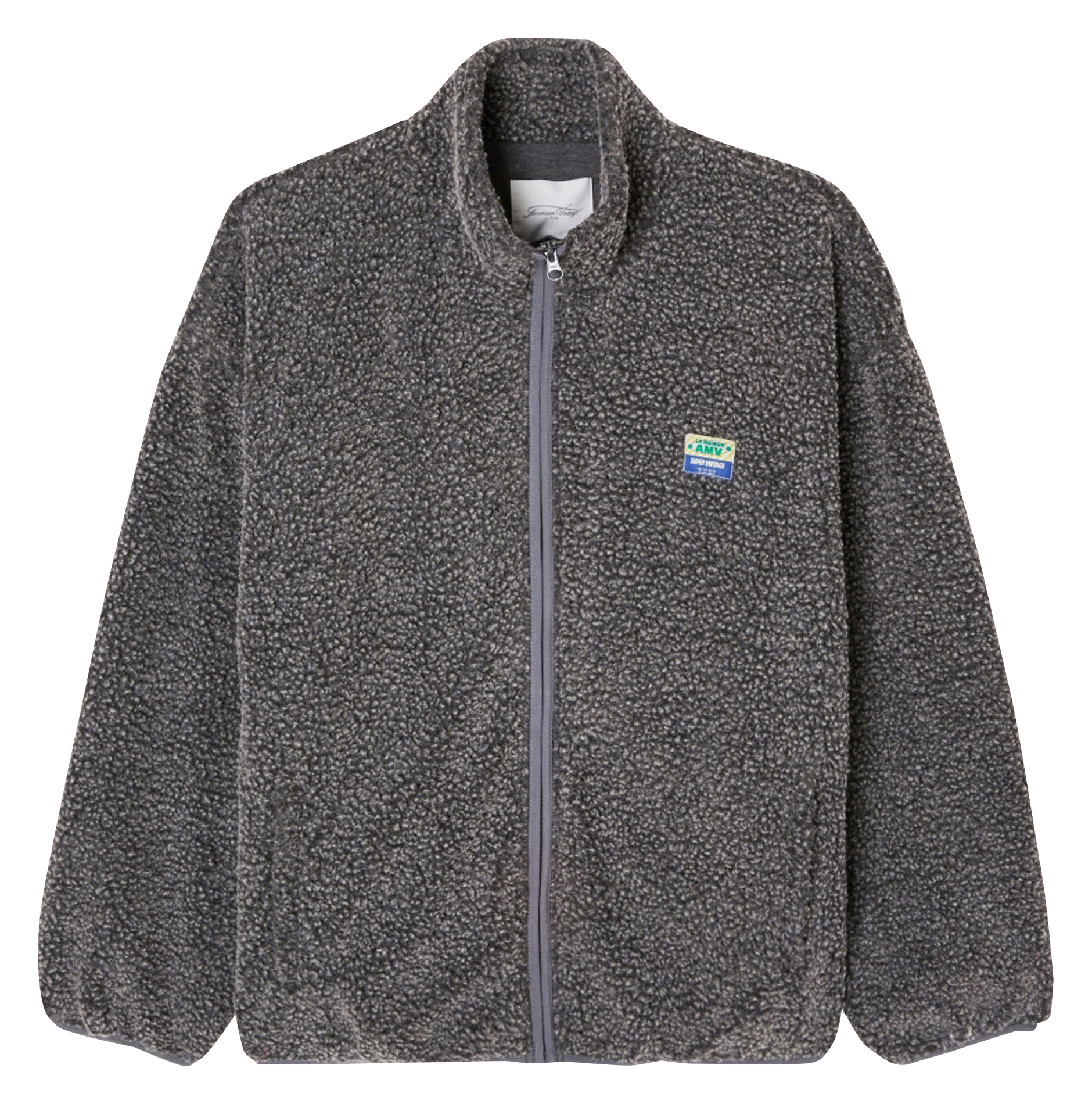 High-neck sherpa jacket AMERICAN VINTAGE Grey