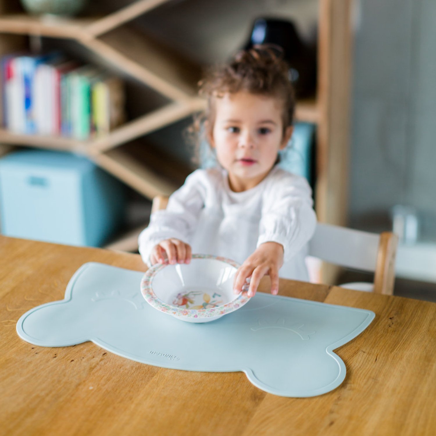 Set de table en forme d’ours en silicone KINDSGUT Vert