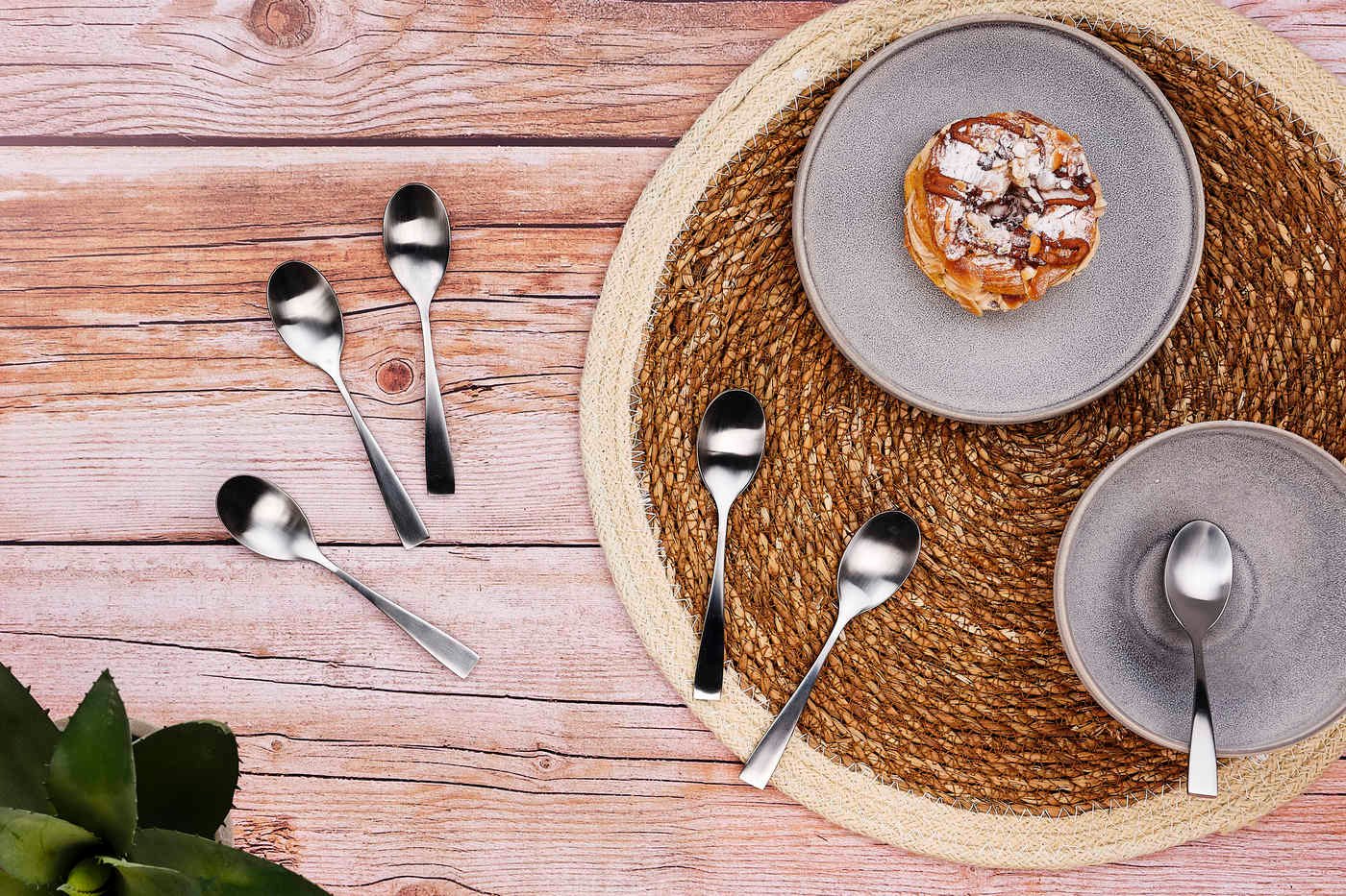 Set of 6 small spoons BJORN Red