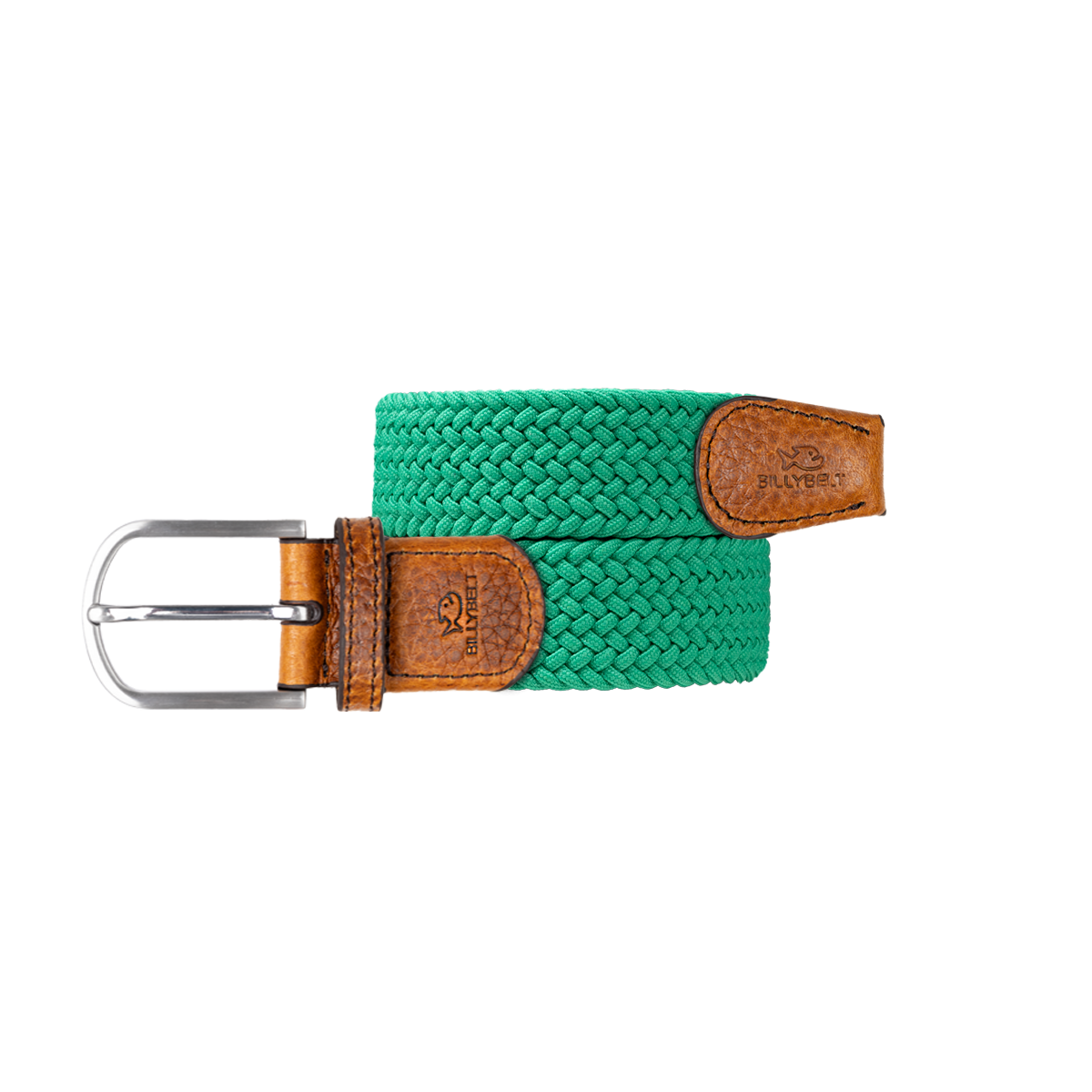 Solid Elastic Braided Belt BILLYBELT Green