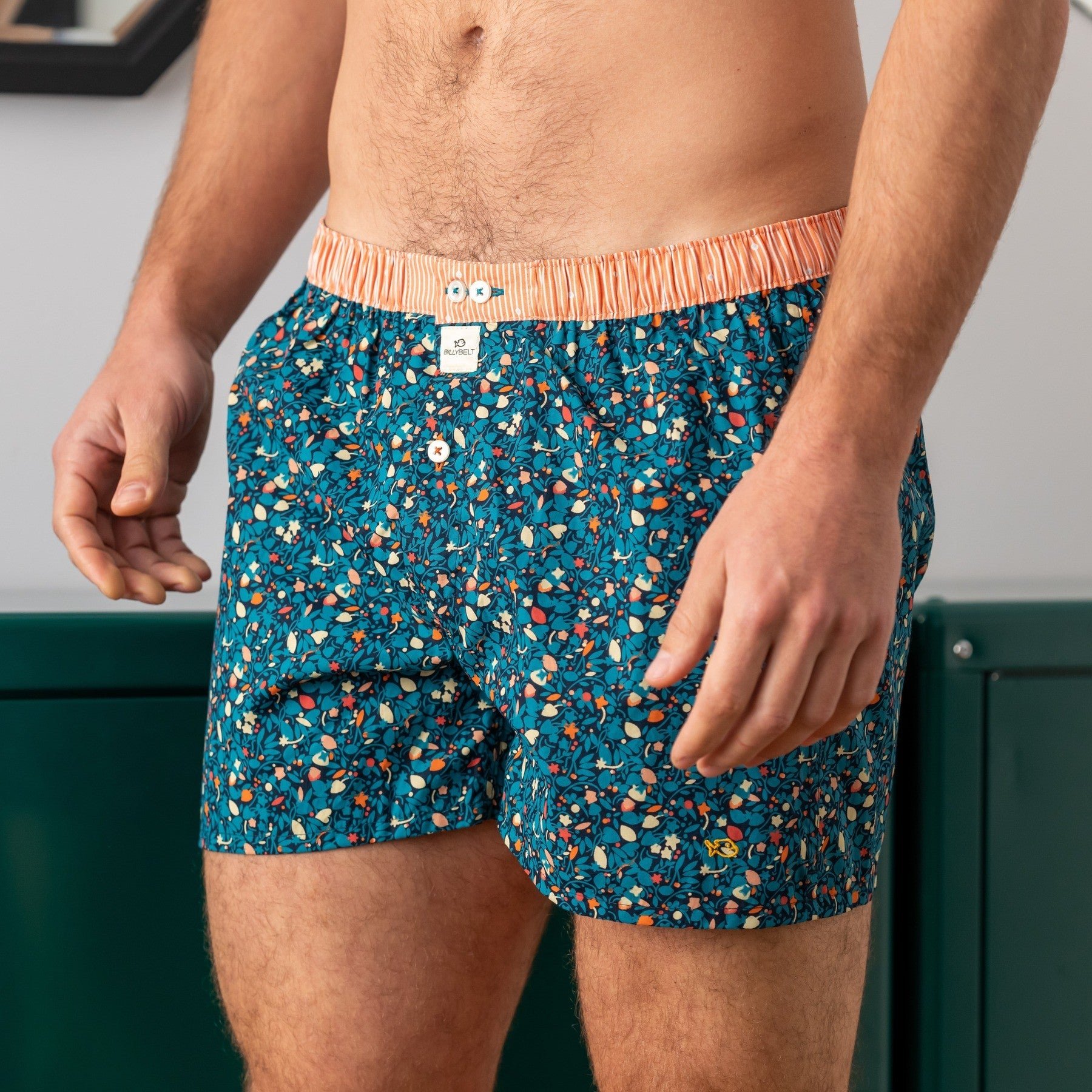 Organic cotton boxer shorts BILLYBELT Blue