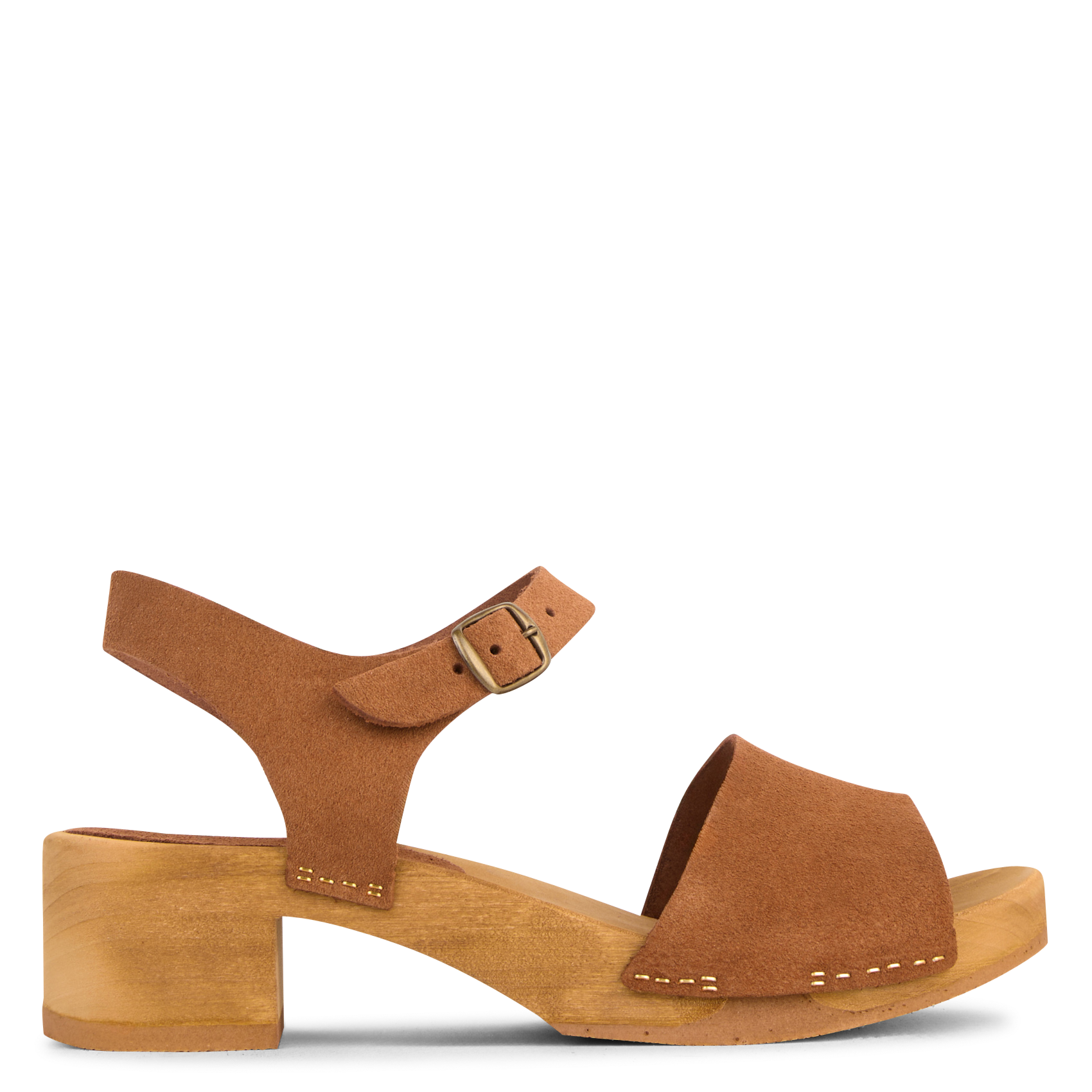 Suède sandalen met hak BOSABO Bruin