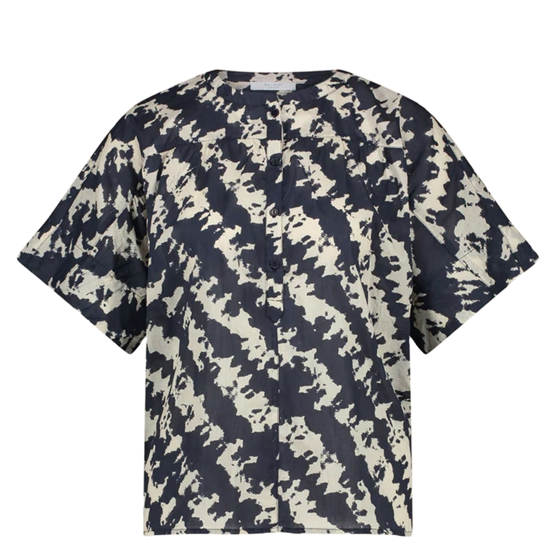 Round-neck cotton blouse BY BAR Black