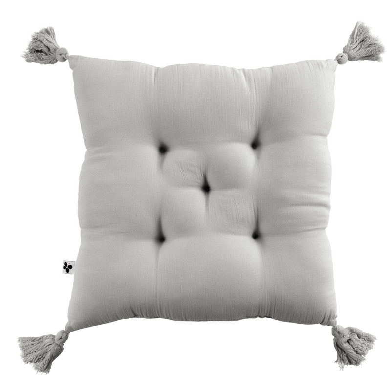 Cotton velvet floor cushion L'EFFET PAPILLON