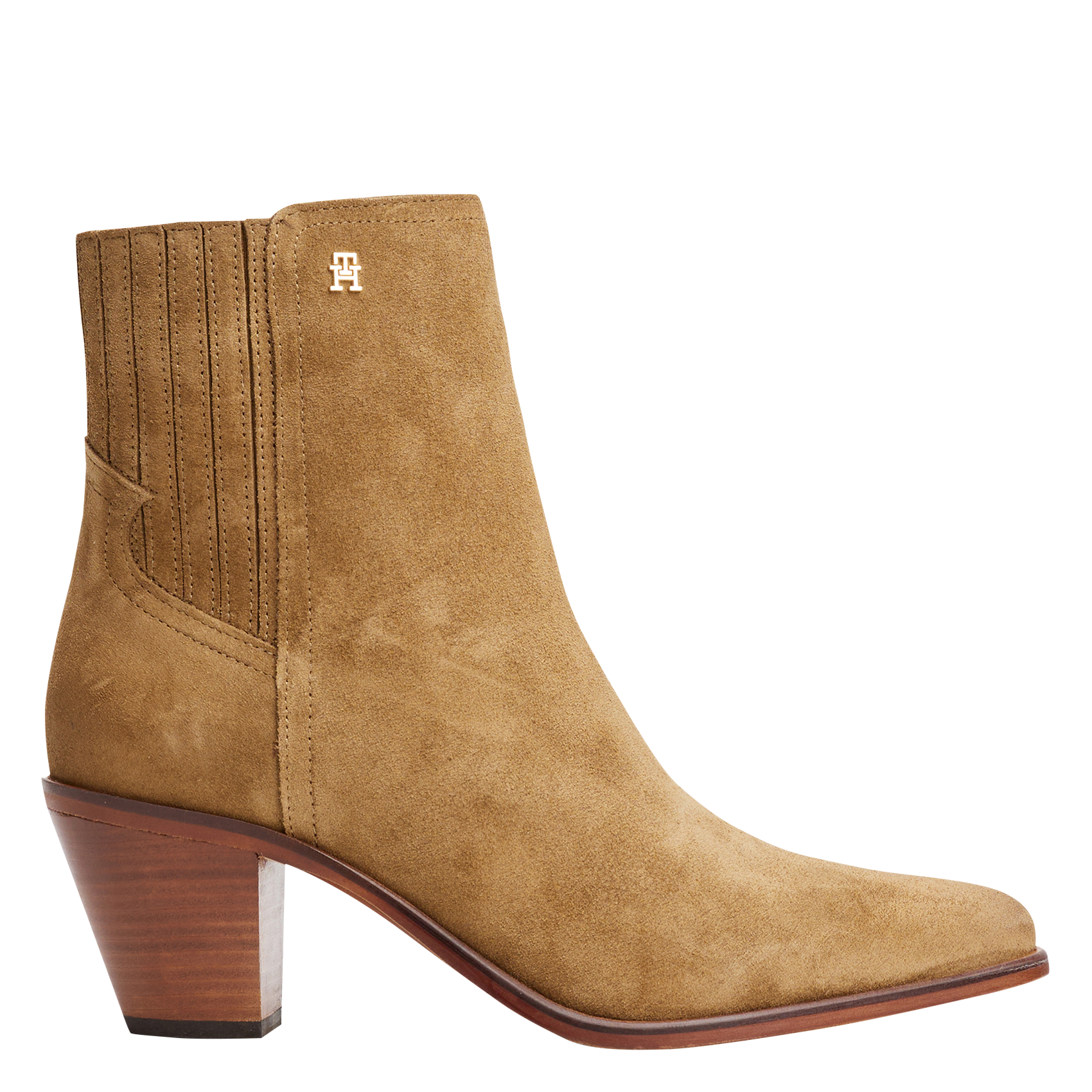 Bottines en cuir velours TOMMY HILFIGER Marron