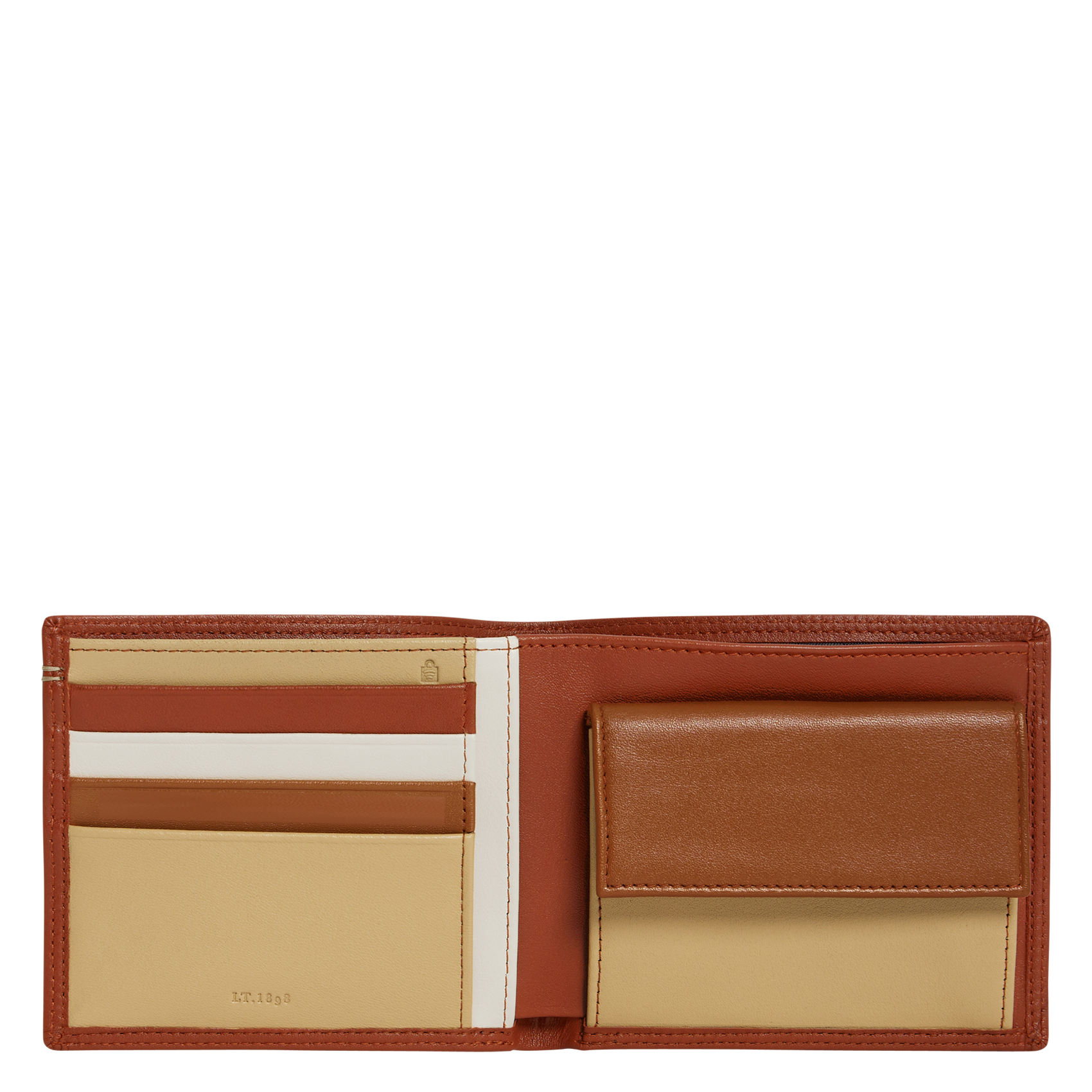 Kleine, leren portemonnee LE TANNEUR Veelkleurig