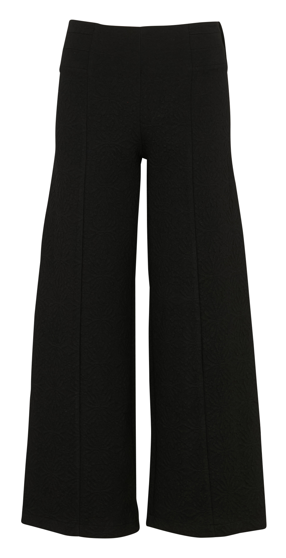 Textured wide-leg pants LA FEE MARABOUTEE Black