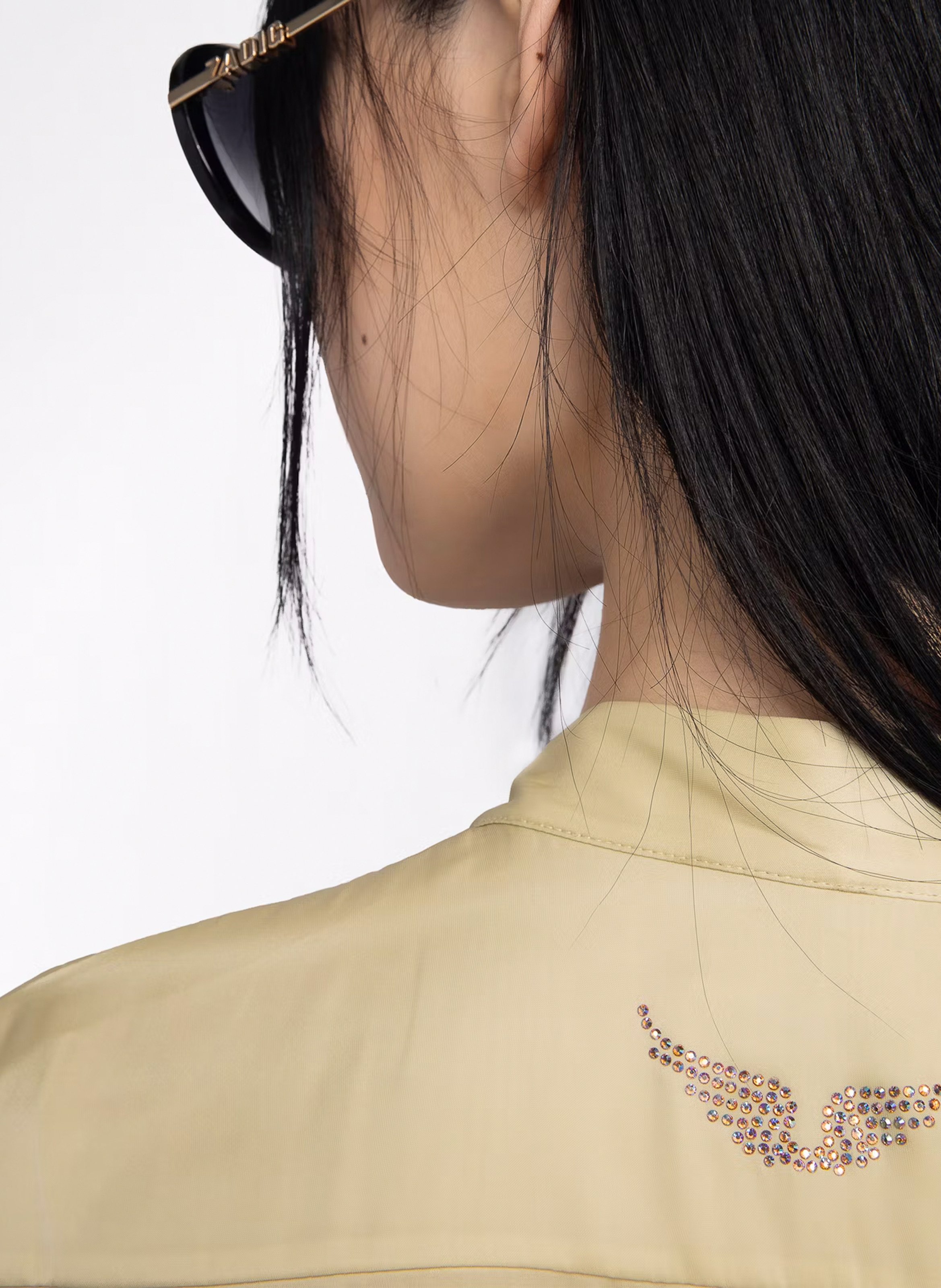 Chemise droite en satin ZADIG&VOLTAIRE Jaune