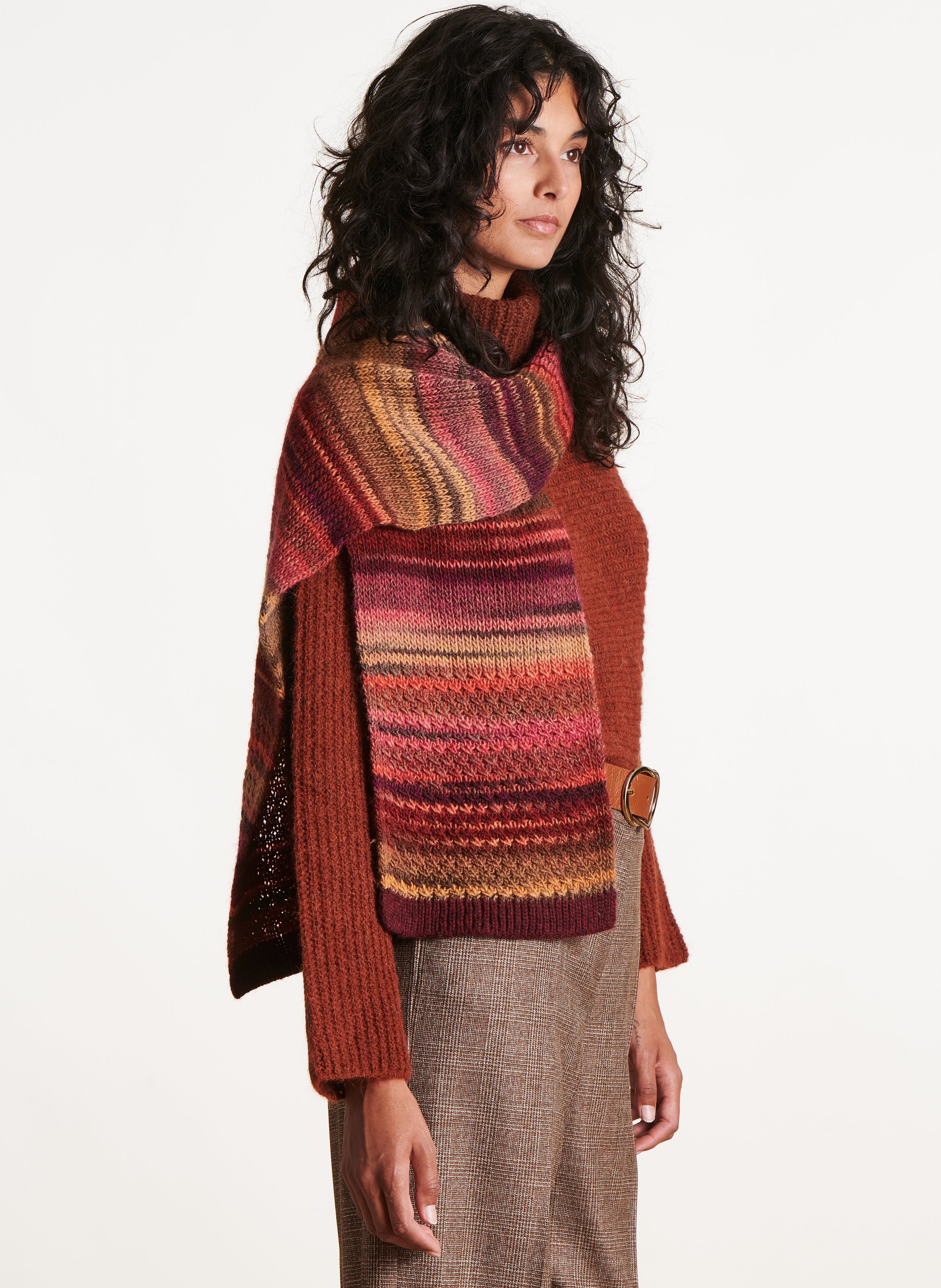 Knitted scarf LA FEE MARABOUTEE Red