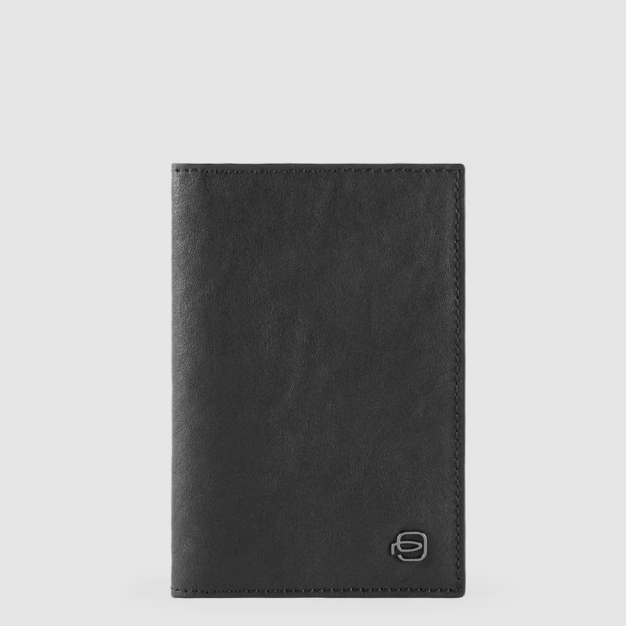Leather passport holder with removable insert PIQUADRO Black