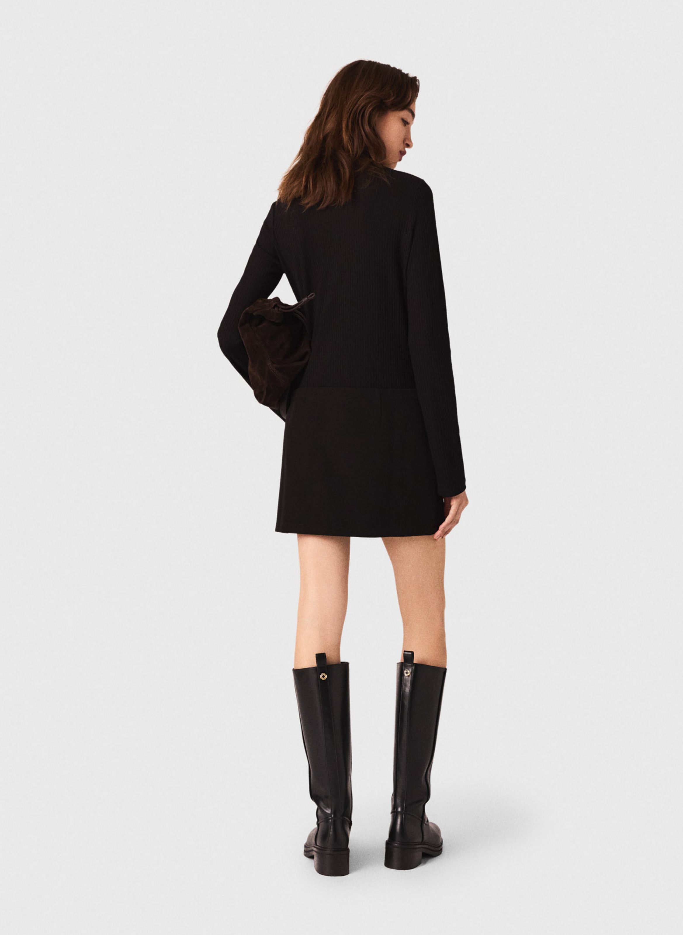 Roll-neck sweater dress MAJE Black