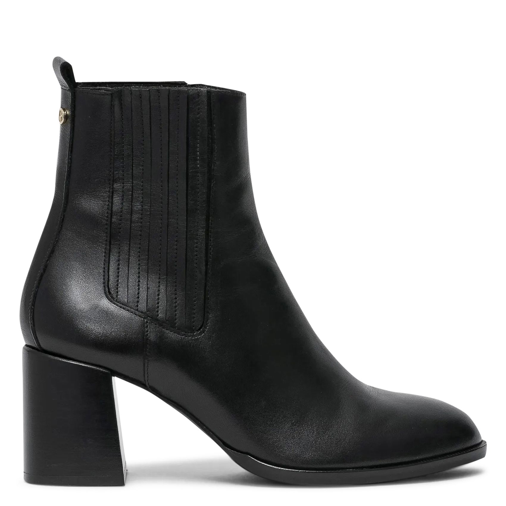 Bottines hautes unies en cuir BOCAGE Noir
