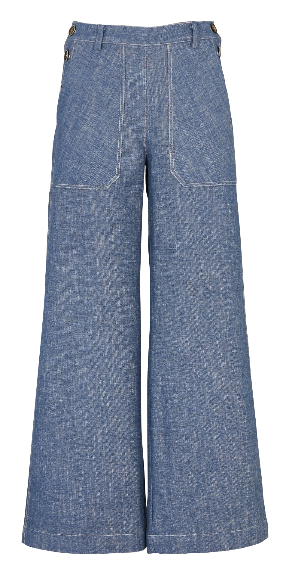 Jean large en coton mélangé BENSIMON Bleu