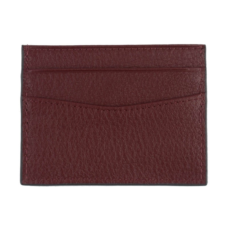 Card holder - cowhide leather POURCHET Red