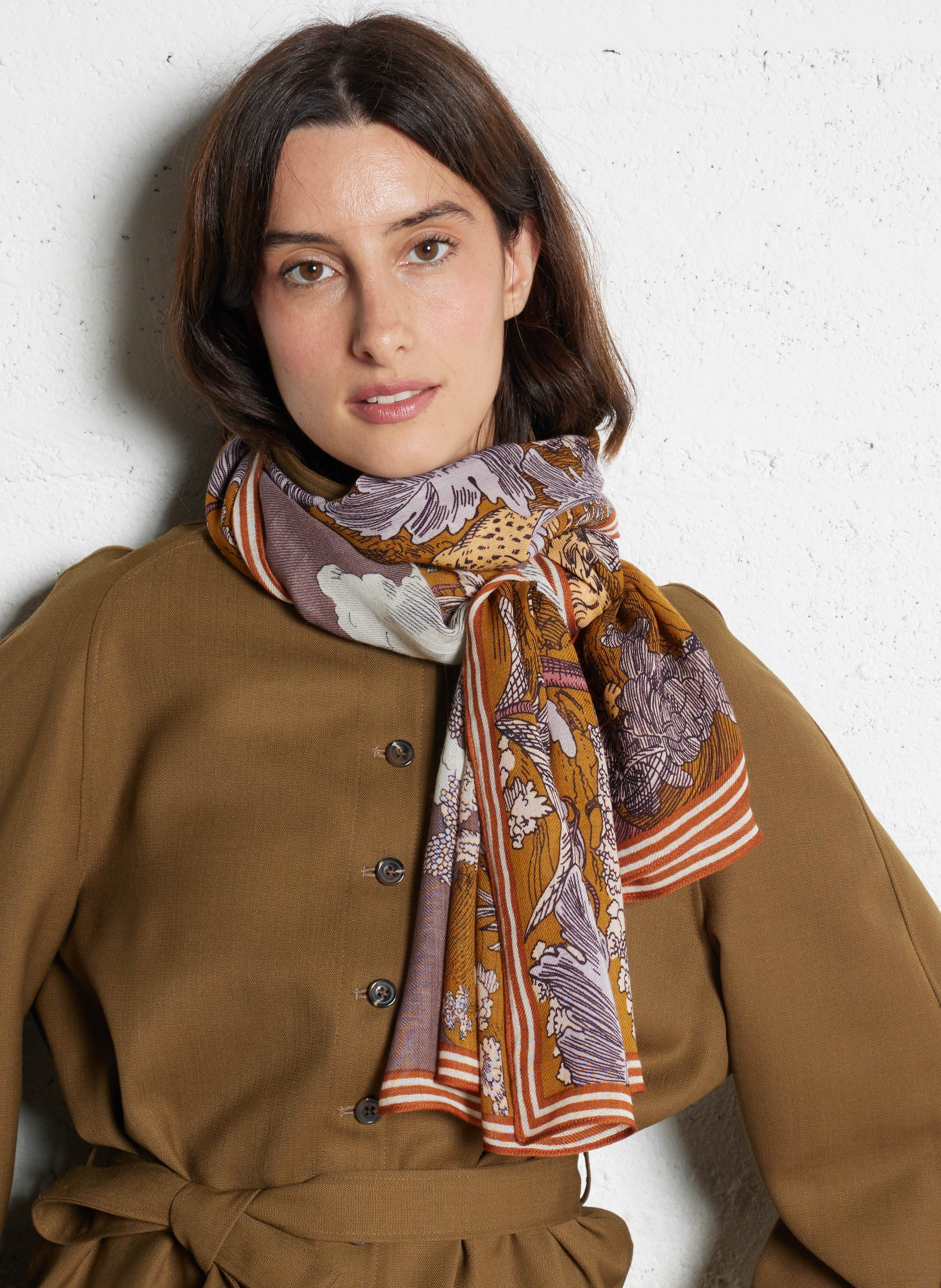 Foulard imprimé en laine INOUI EDITIONS