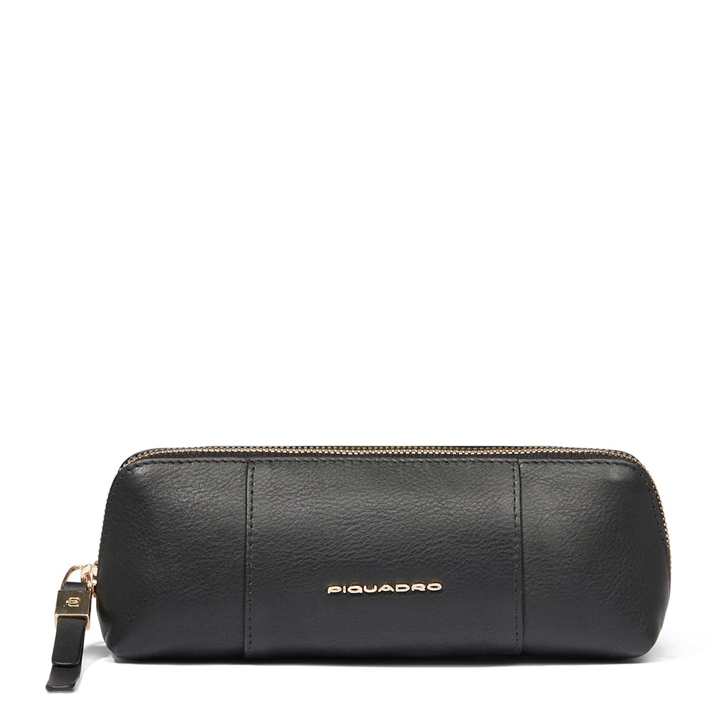 Leather pen case PIQUADRO Black