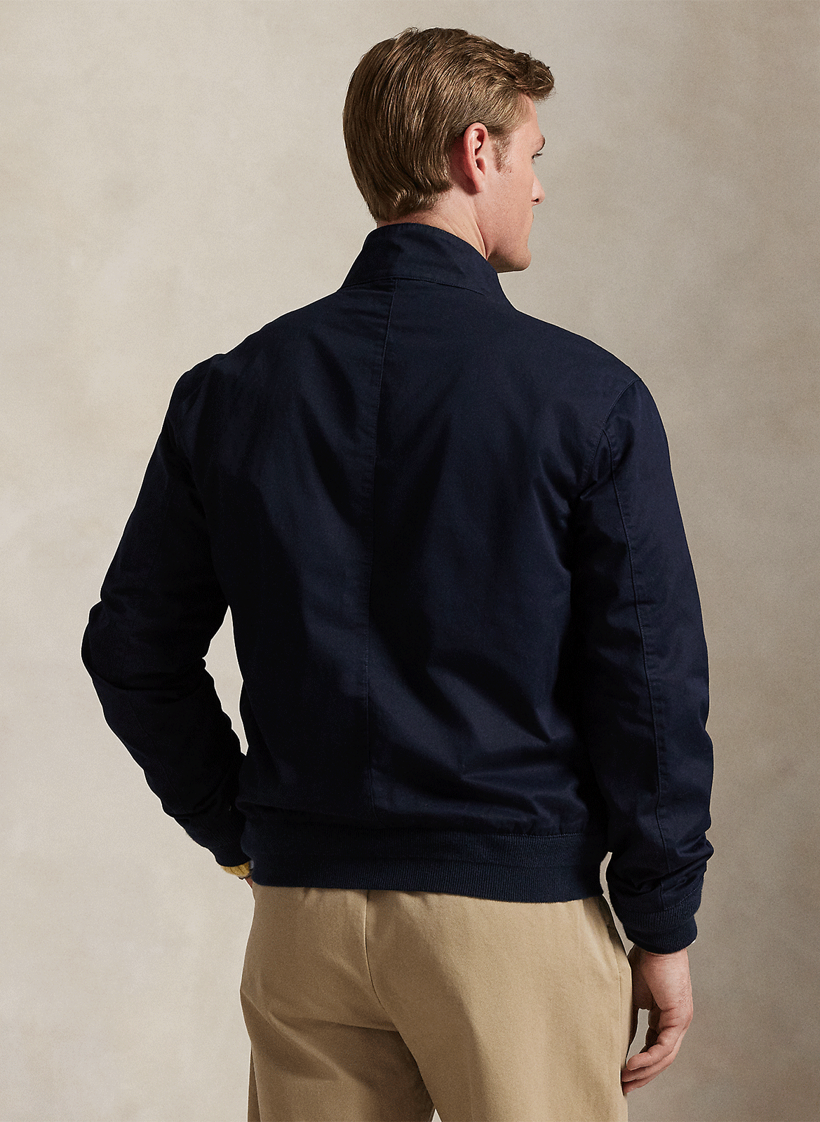 Veste droite col montant en coton POLO RALPH LAUREN Bleu