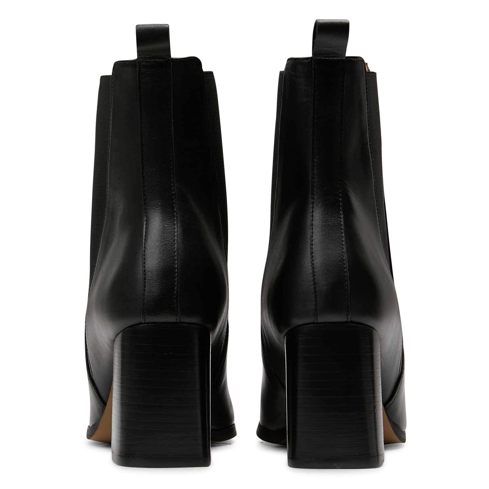 Effen leren enkellaarzen met textuur MAISON TOUFET Zwart