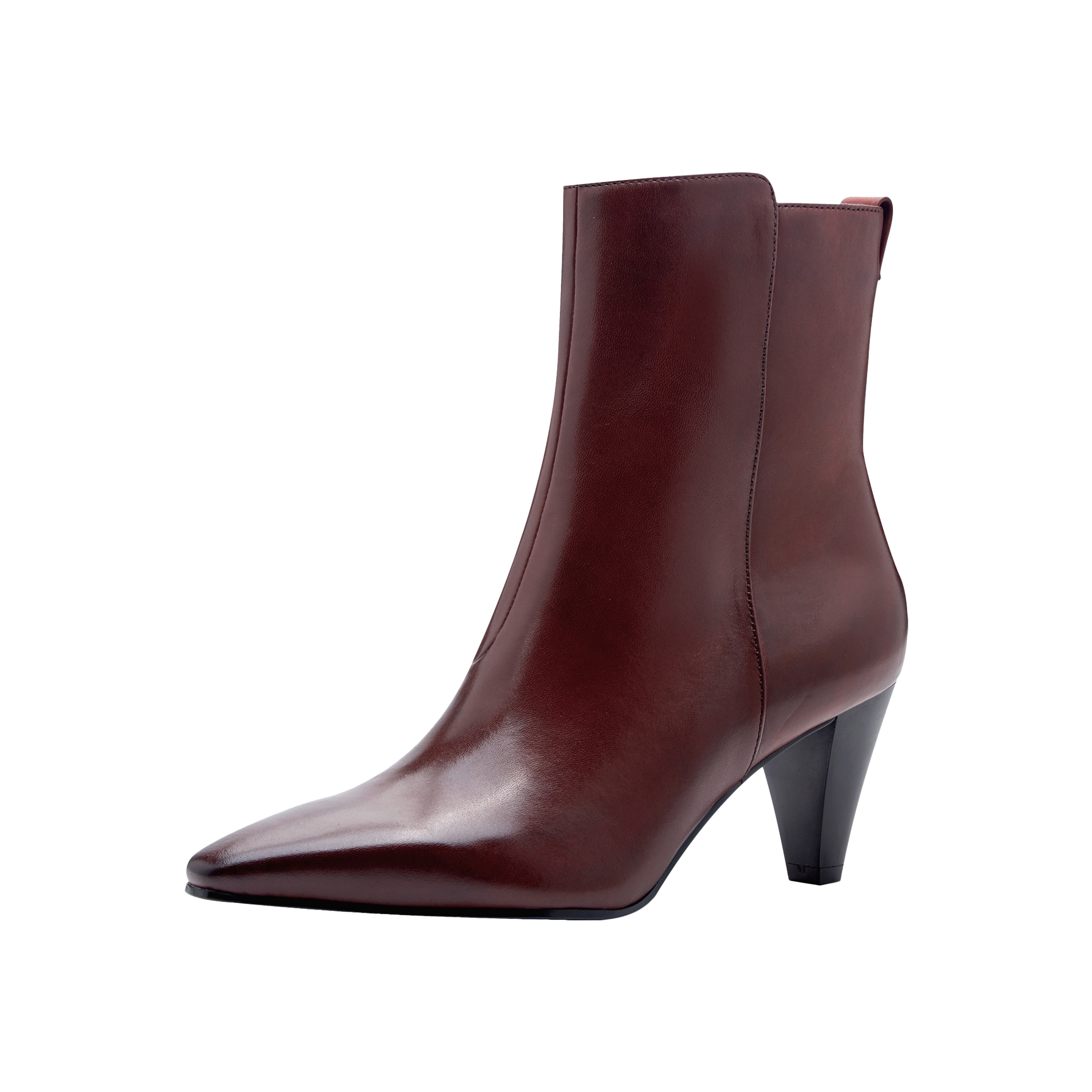 Leather heeled ankle boot TAMARIS Red