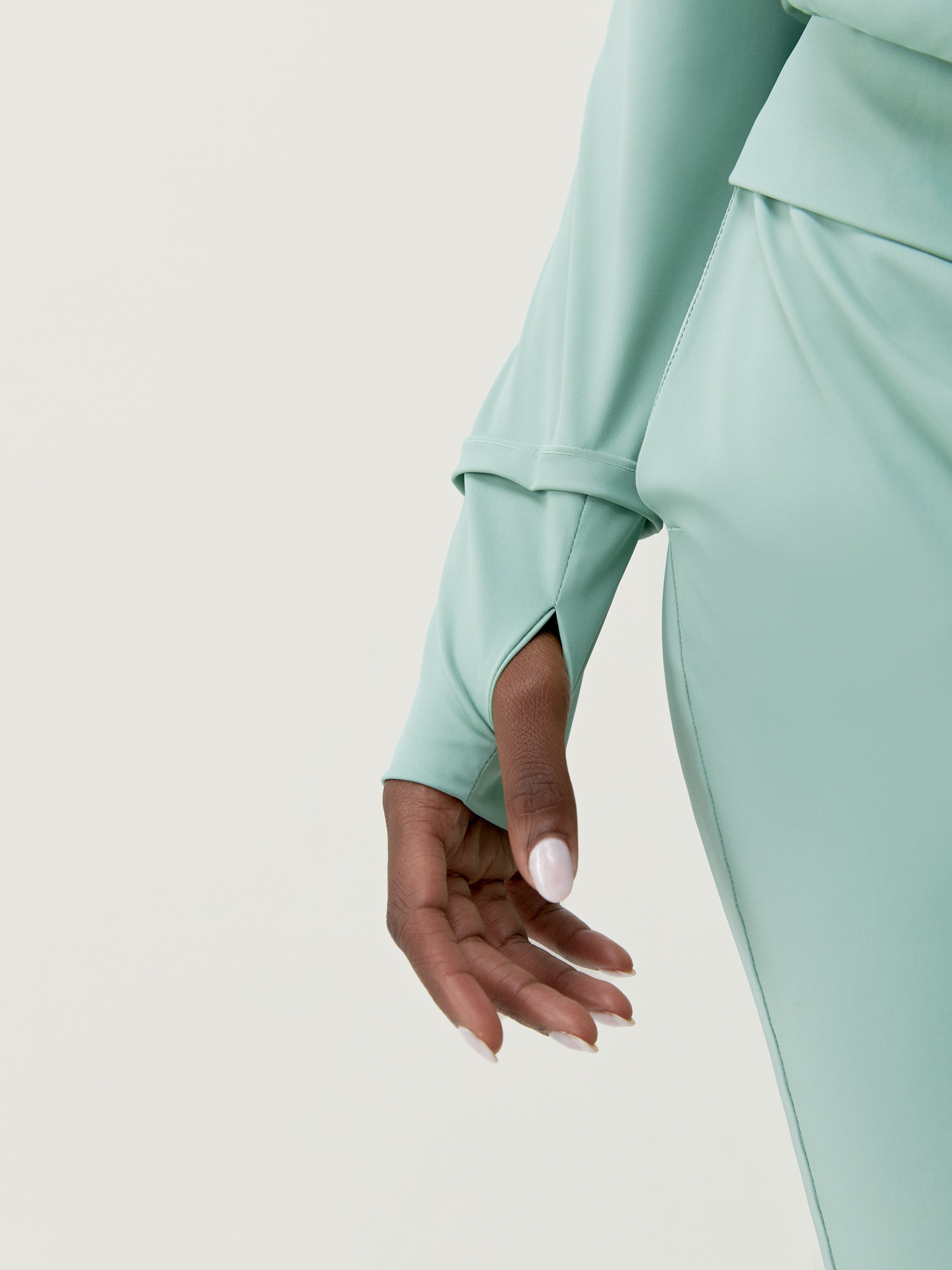 Light hooded sports jacket BORN LIVING YOGA Green