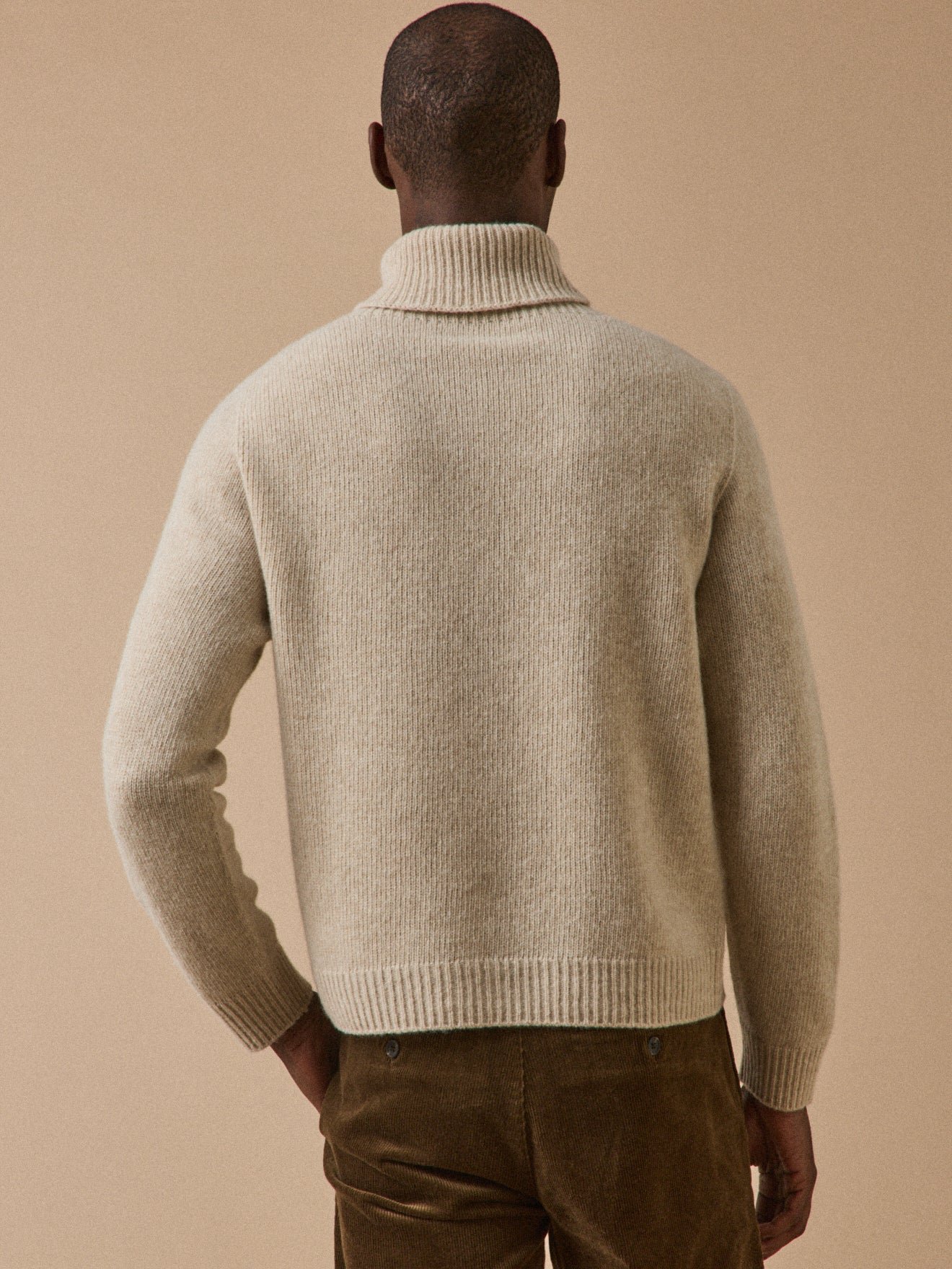 Turtleneck Sweater in Wool Blend CYRILLUS Beige