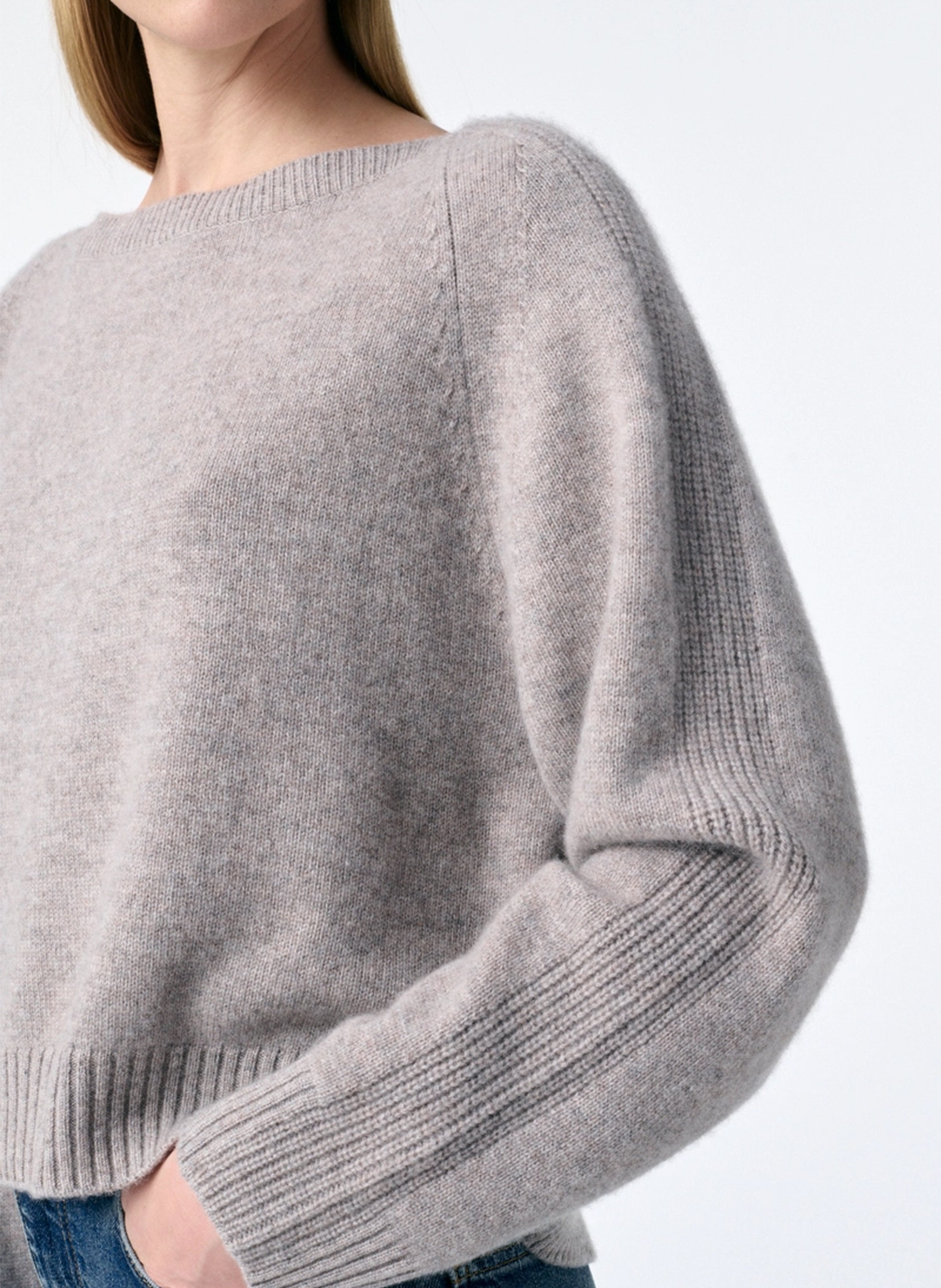 Pull col rond en cachemire VANESSA BRUNO Gris