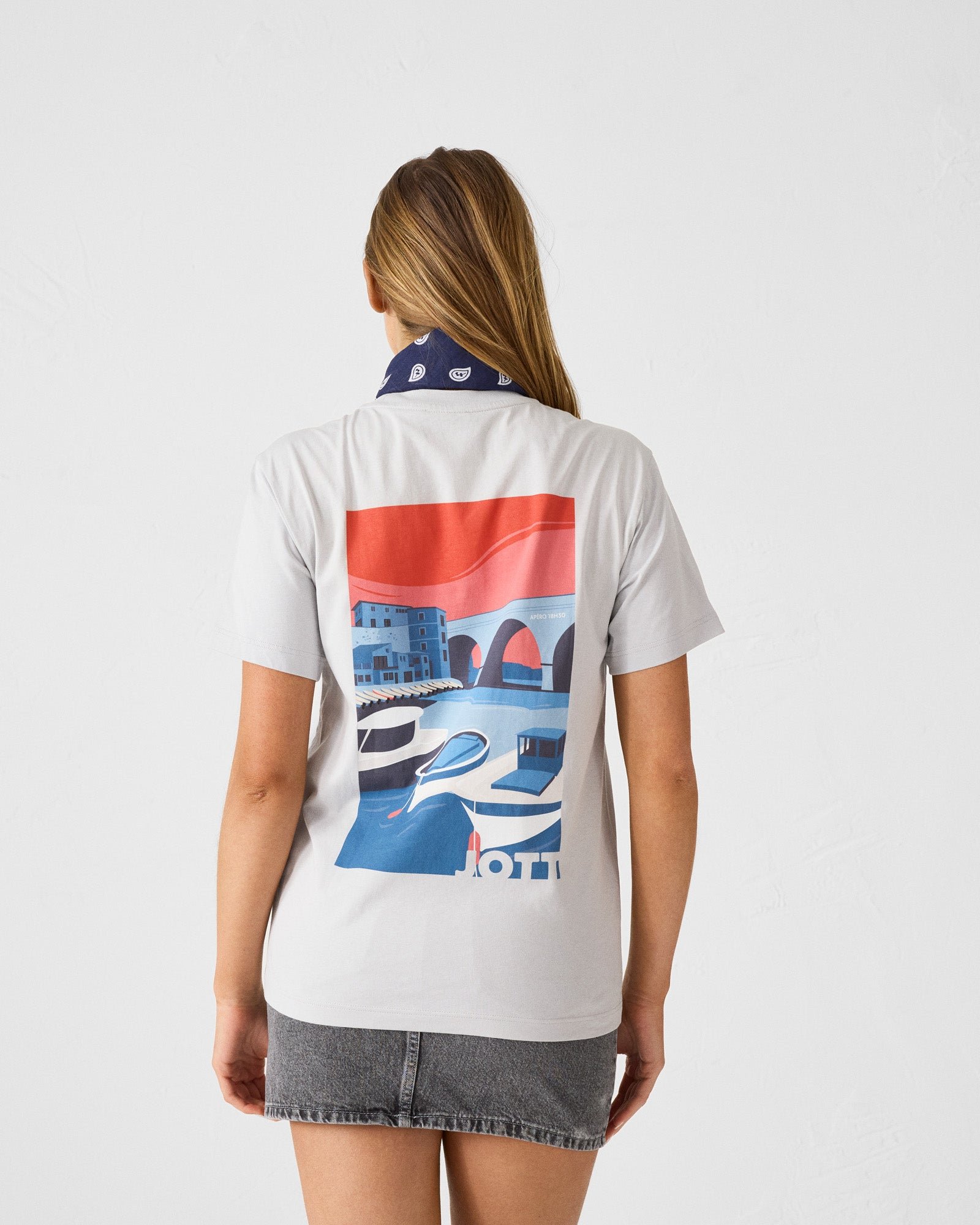 Round neck cotton T-shirt JOTT Grey