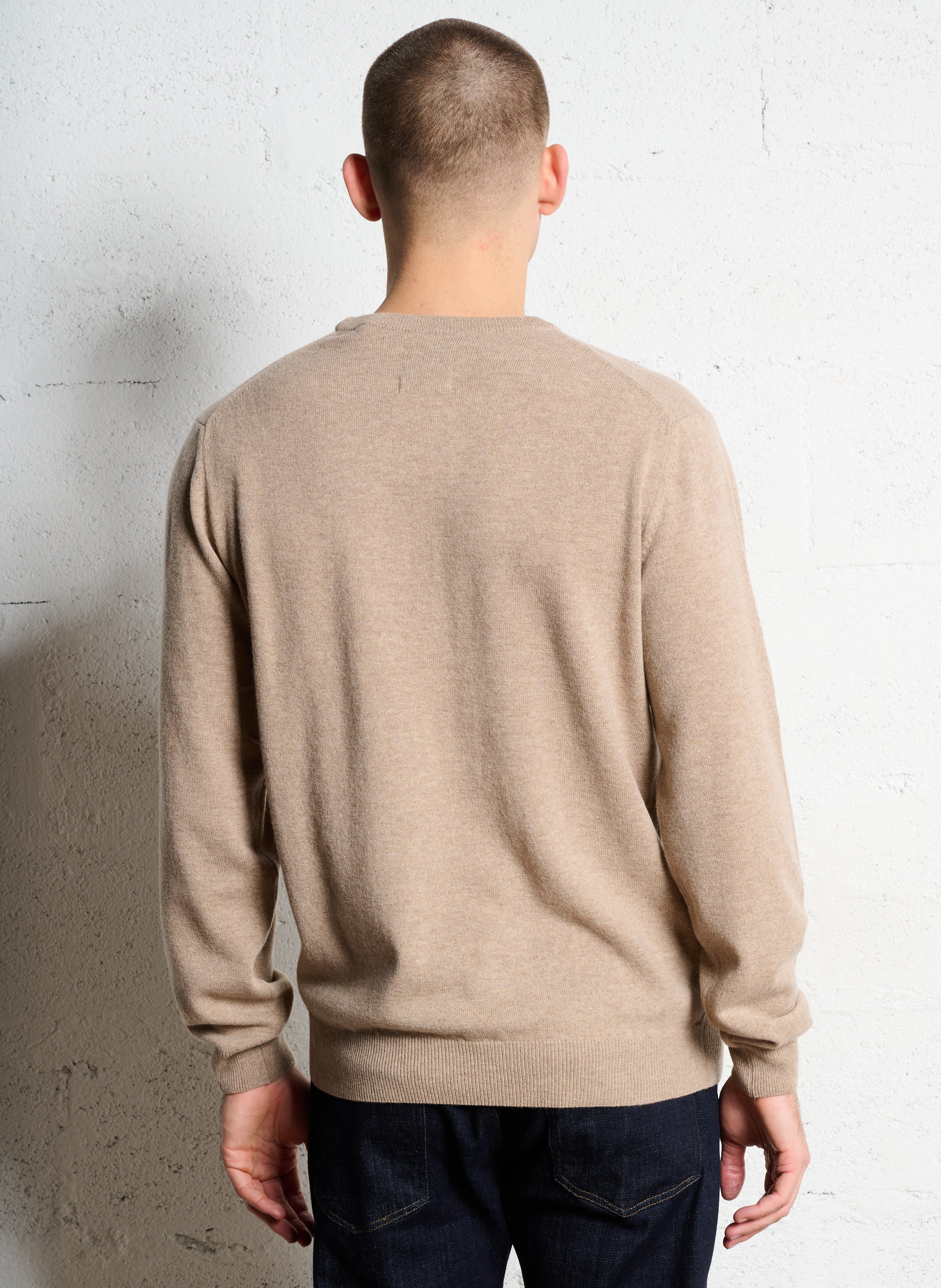 Straight round-neck wool sweater GANT Beige