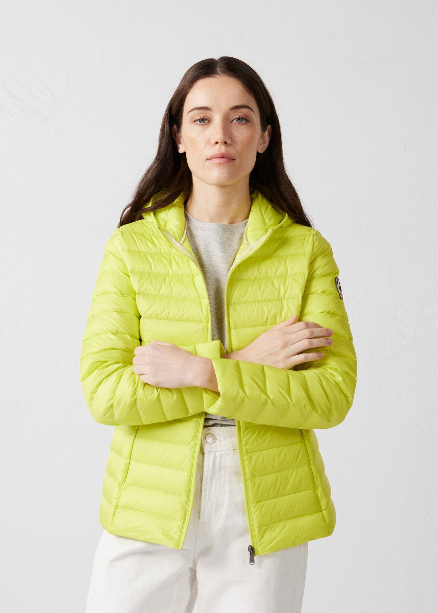 Lightweight hooded puffer jacket Cloe JOTT Yellow