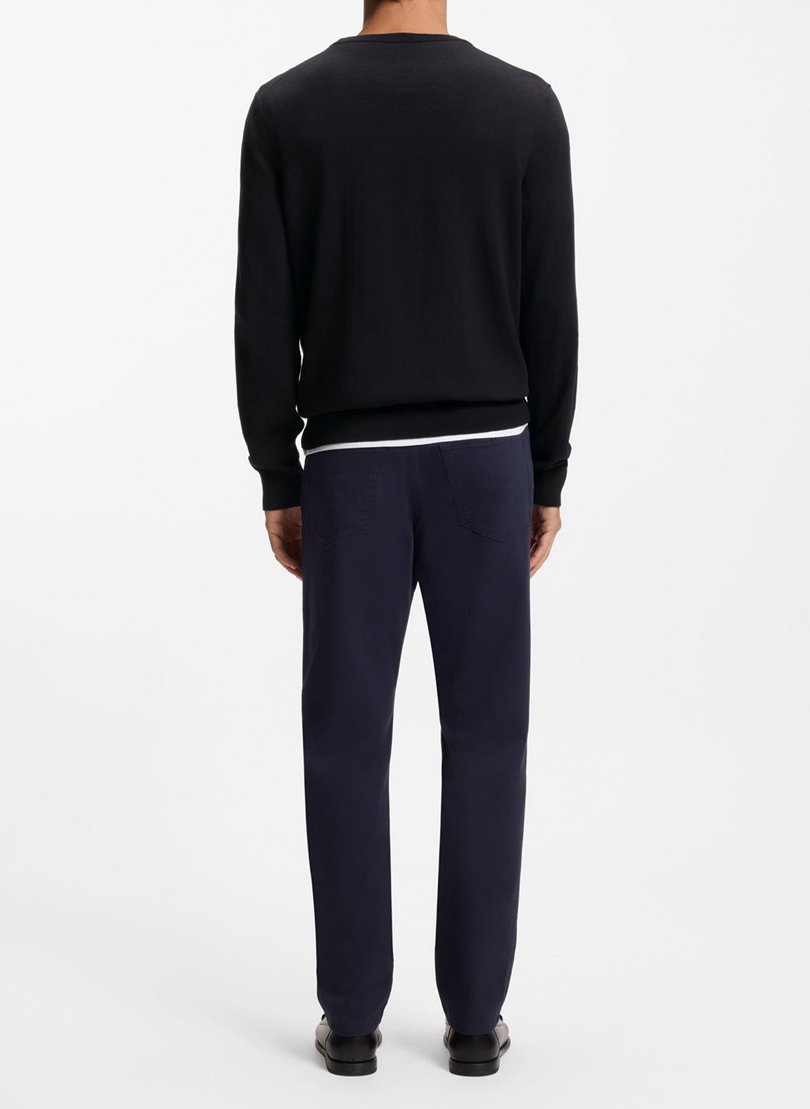 Colour block cotton sweater BOSS Black