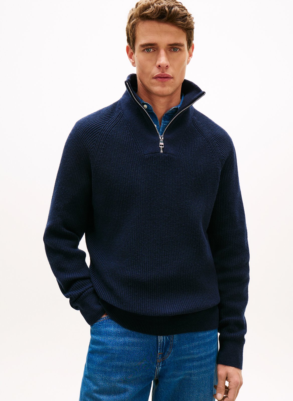 Straight high-neck knitted sweater TOMMY HILFIGER