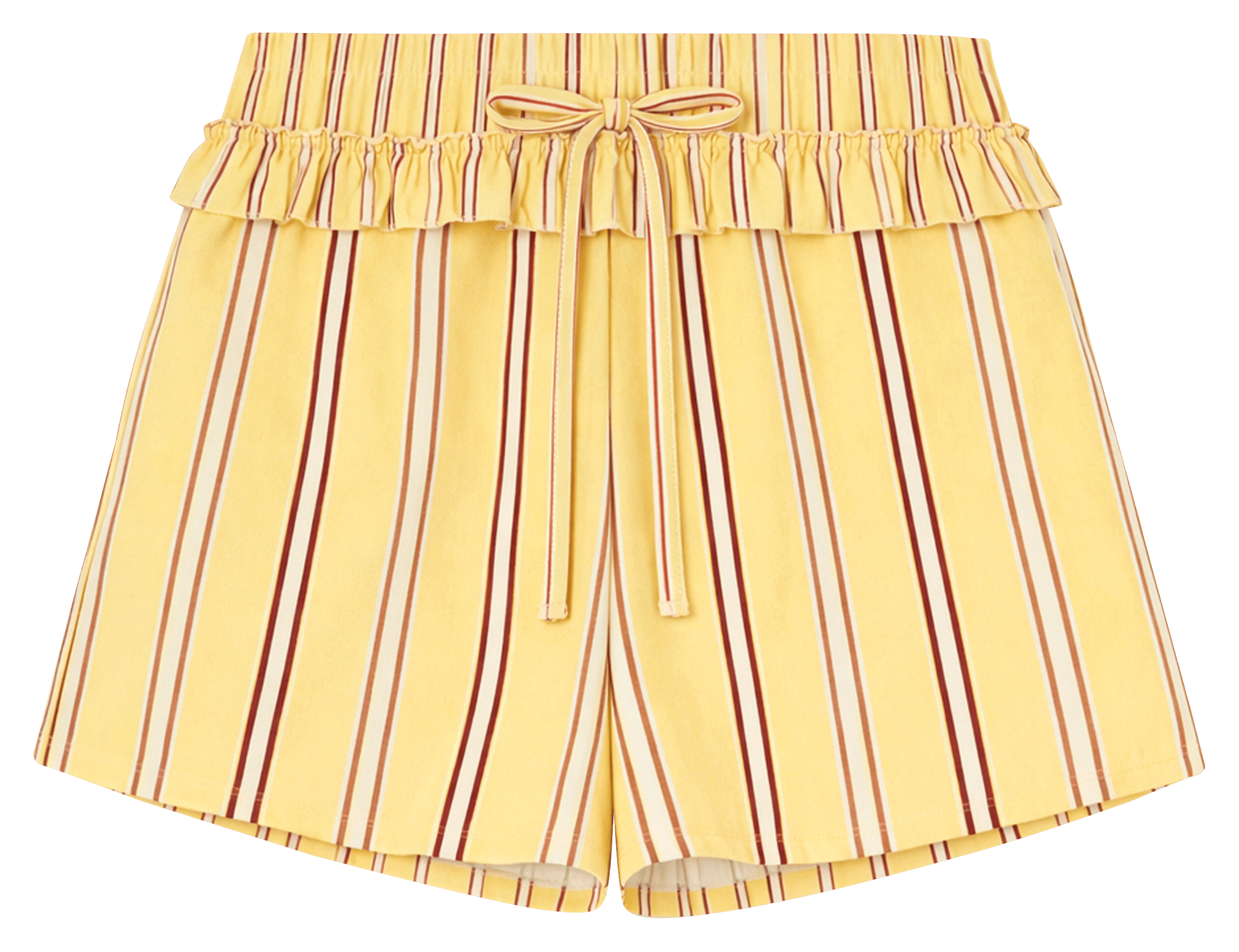 Straight striped shorts LAAGAM Yellow