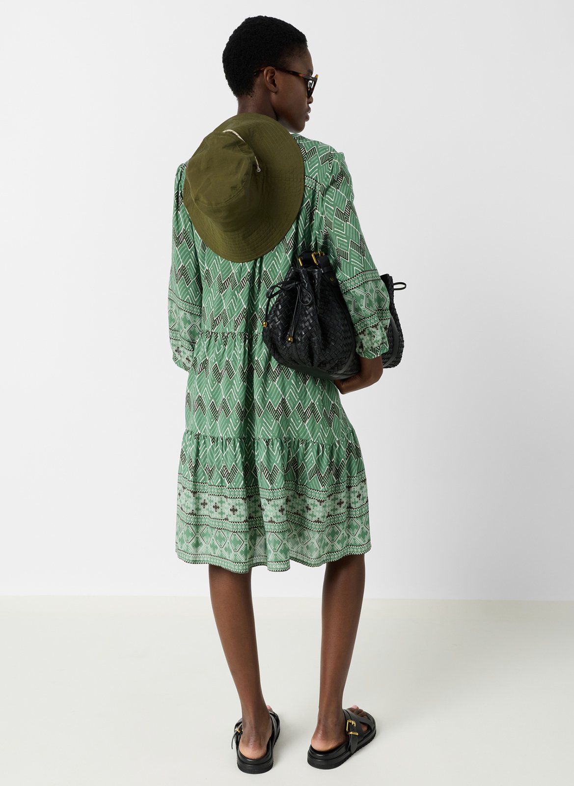 Robe courte ample imprimée GERARD DAREL Vert