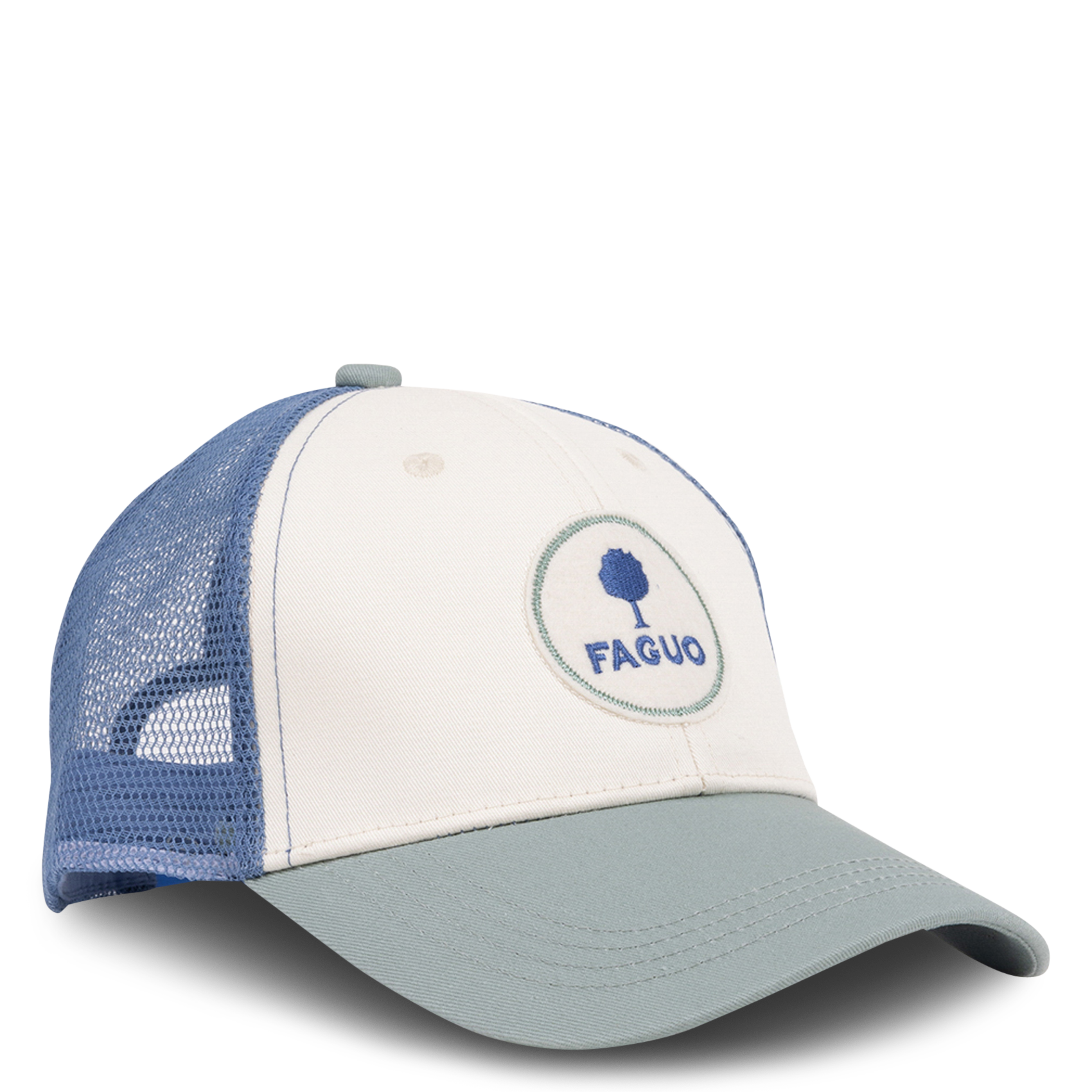 Casquette brodée en coton recyclé FAGUO Kaki