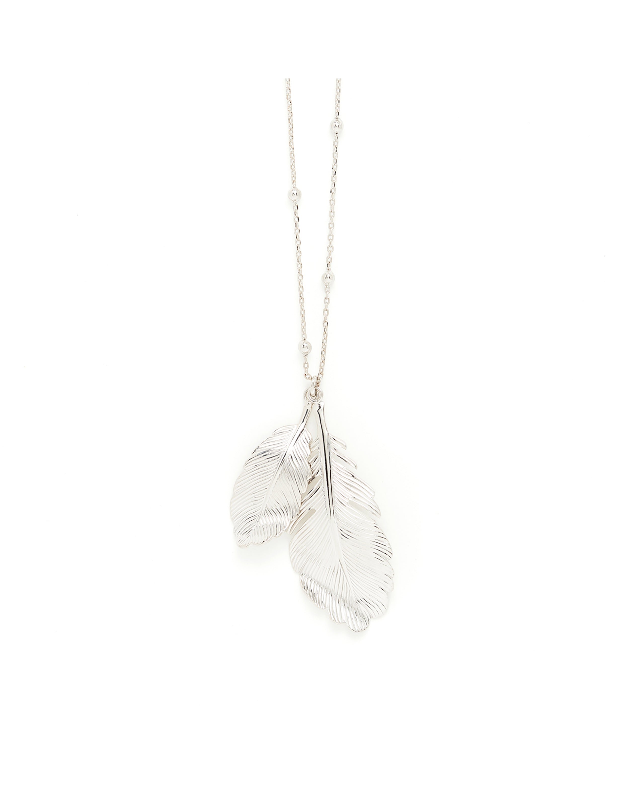 Gold-plated leaf necklace MONSIEUR SIMONE Silver