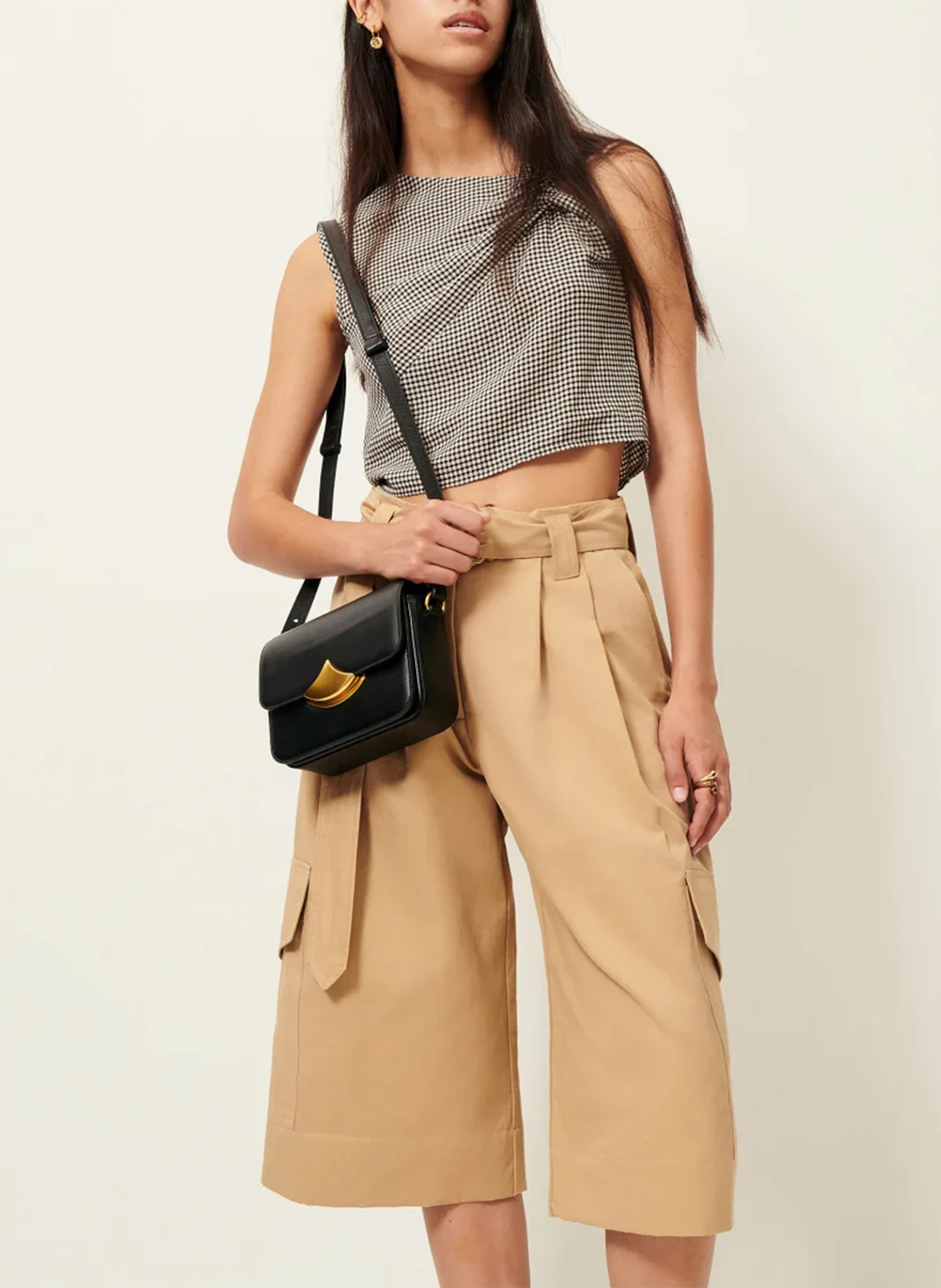 Oberteil mit asymmetrischem Kragen und Print SESSUN Grau