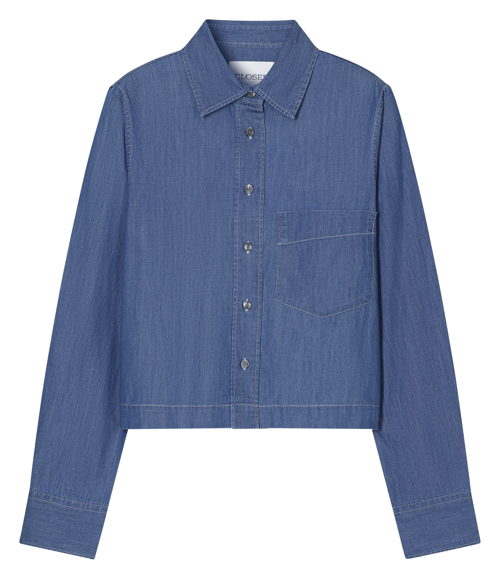 Chemise col classique en coton CLOSED Bleu